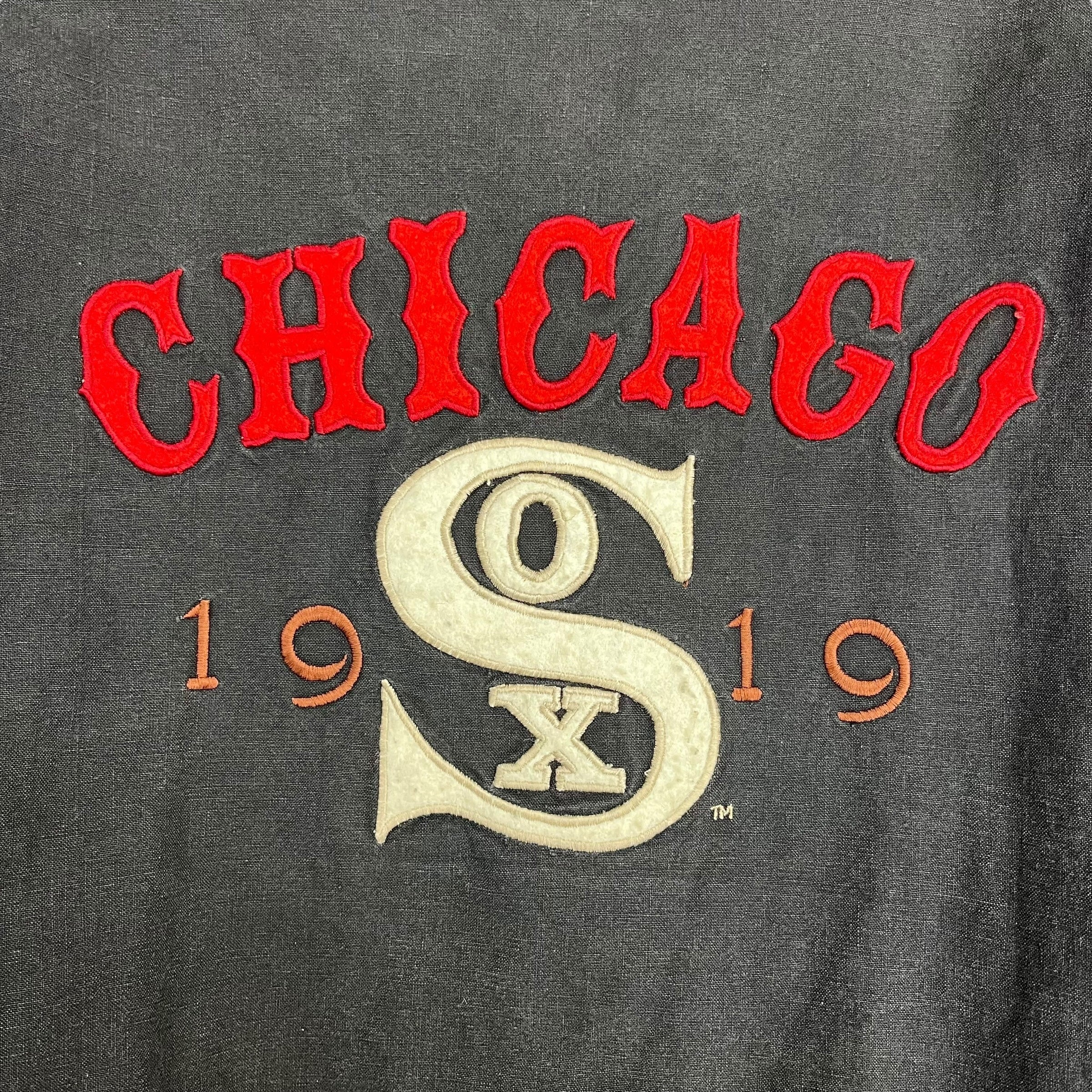 Vintage Mirage Chicago White Sox Varsity Jacket Faded Black