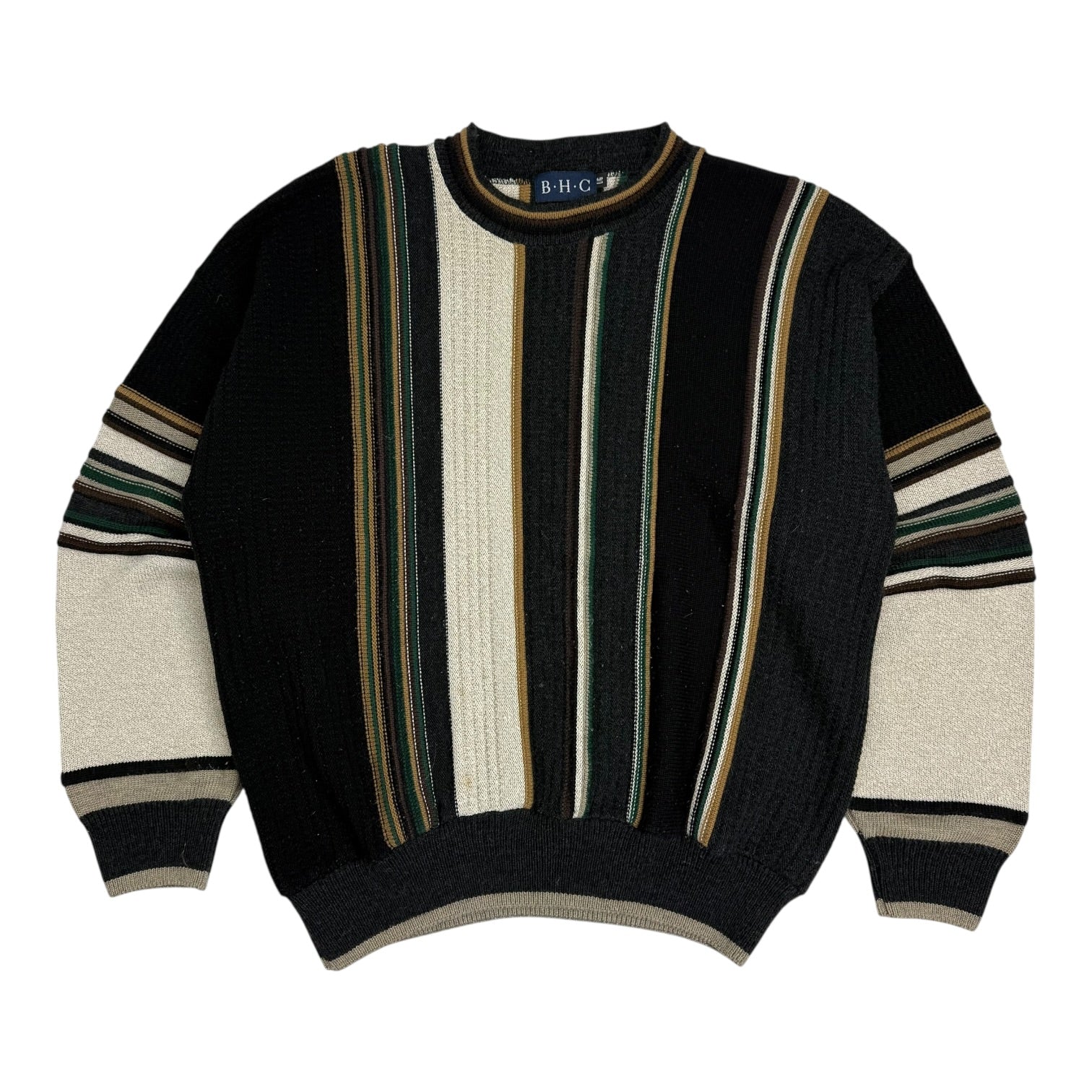 Vintage BHC Knit Sweater Black/Green/White