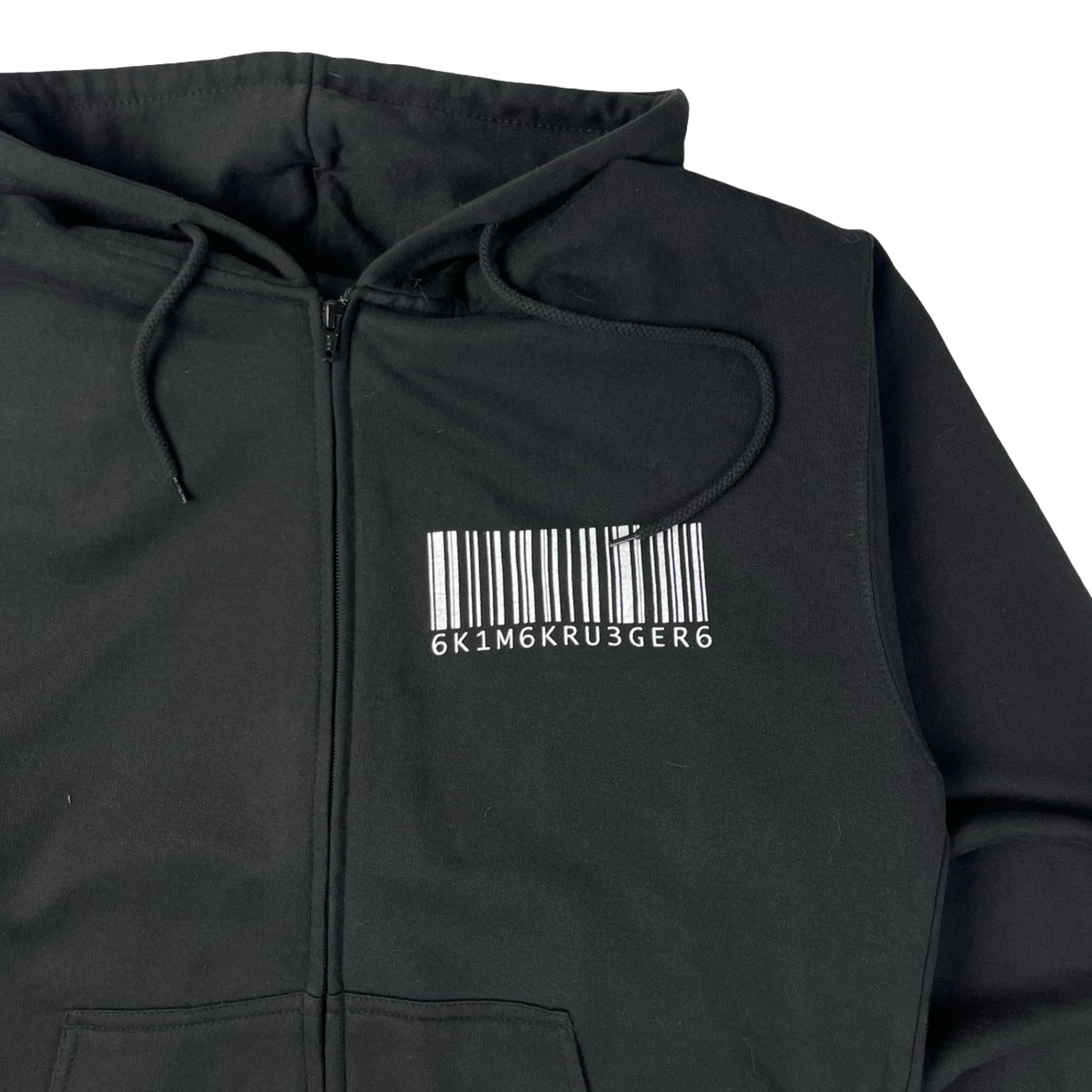 Kim Krueger Barcode Zip Up Hoodie