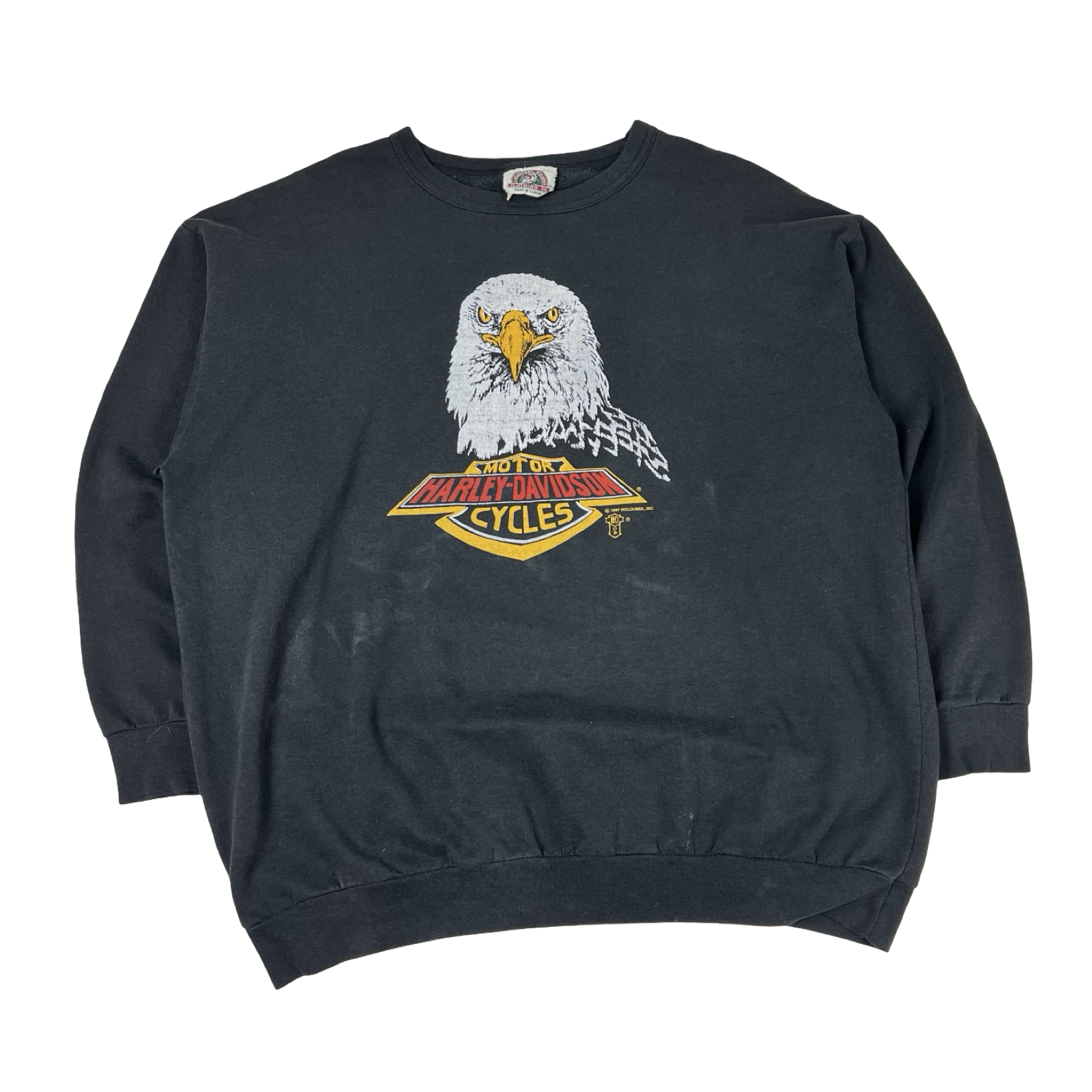 Vintage Harley-Davidson 1987 Eagle Graphic Crewneck Black