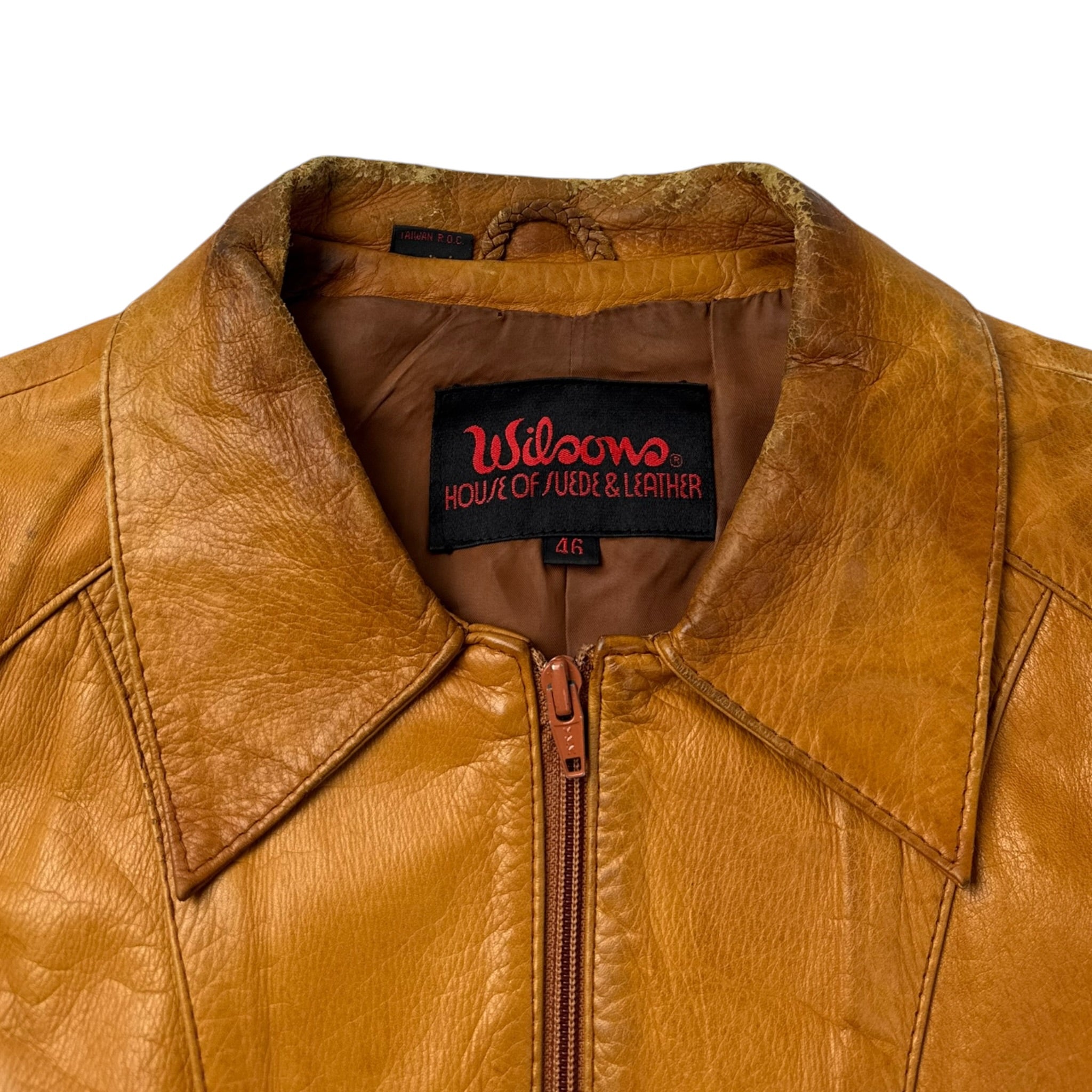 Vintage Wilsons House of Suede Leather Jacket Dark Mustard