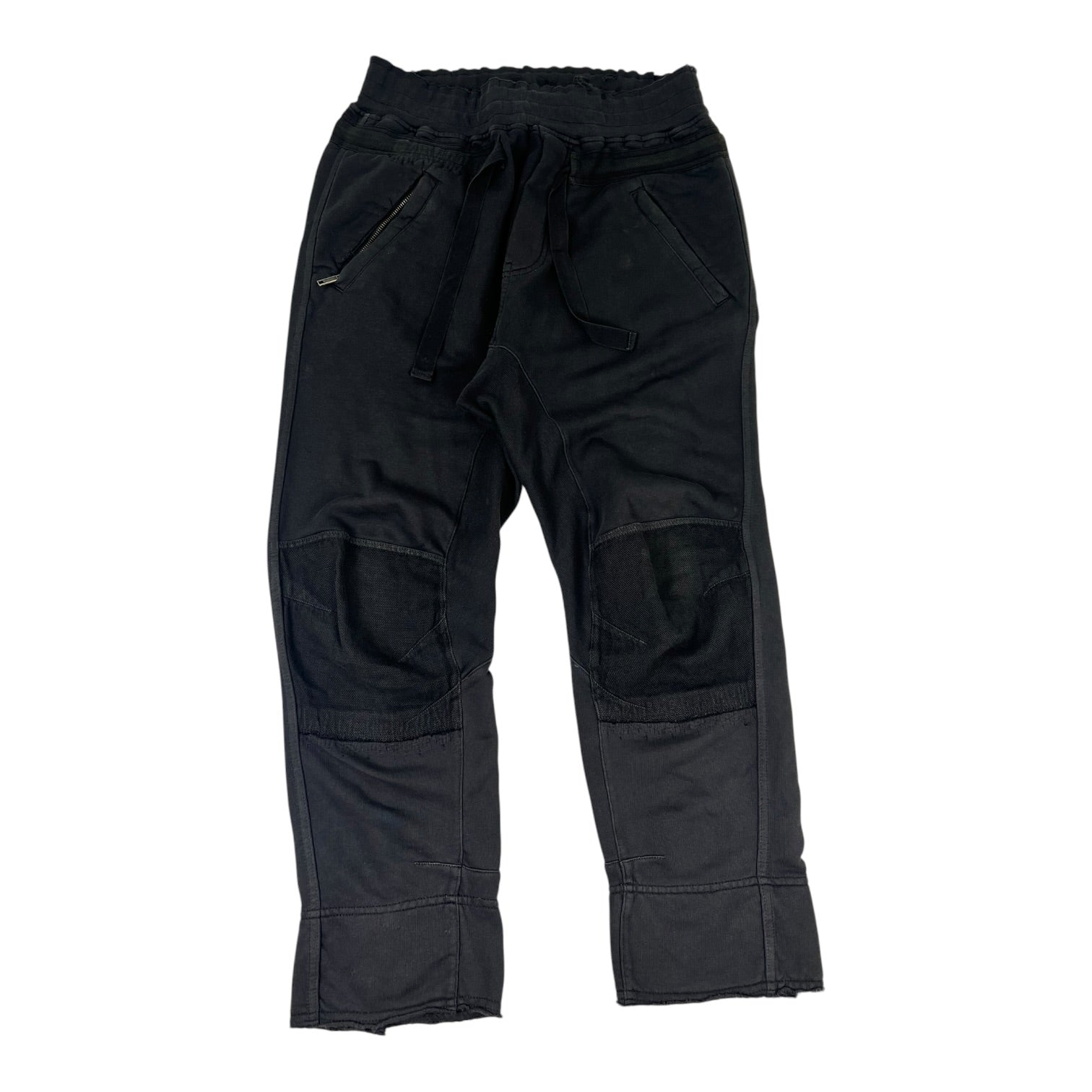 Haider Ackermann Perth Biker Sweatpants Distressed Black