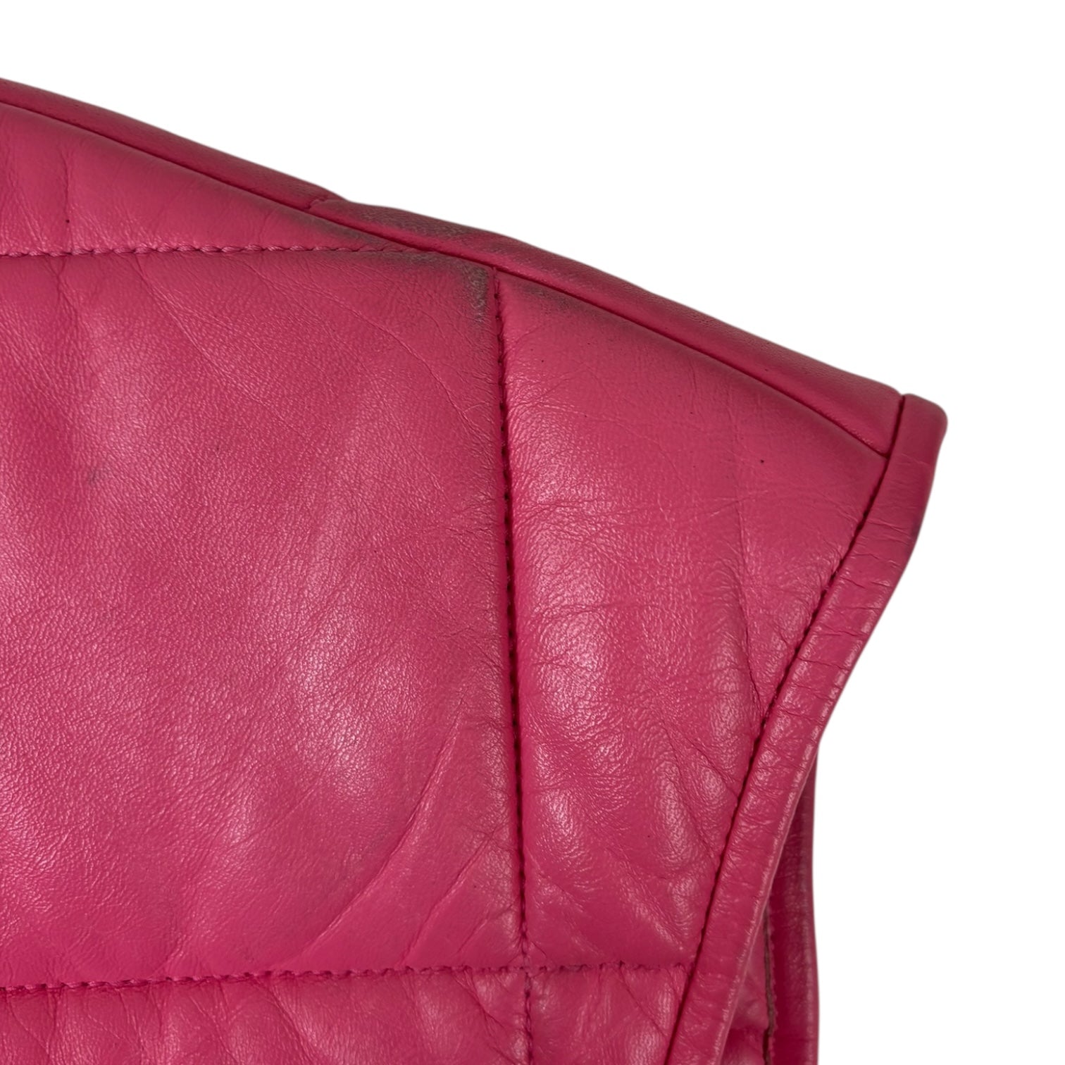 (W) Bottega Veneta Quilted Leather Vest Pink
