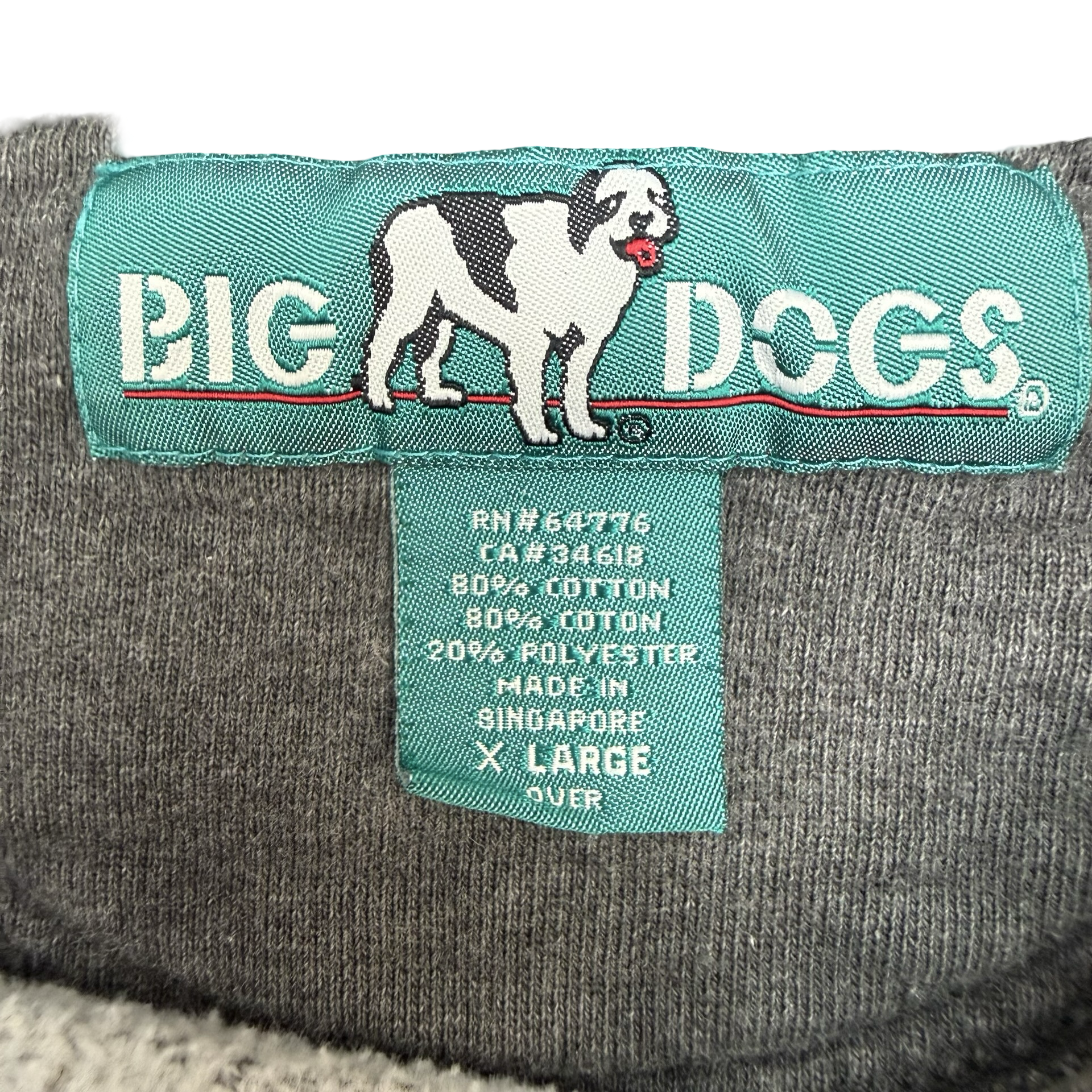 Vintage Big Dogs ‘Dogs In Black’ Parody Crewneck Dark Grey
