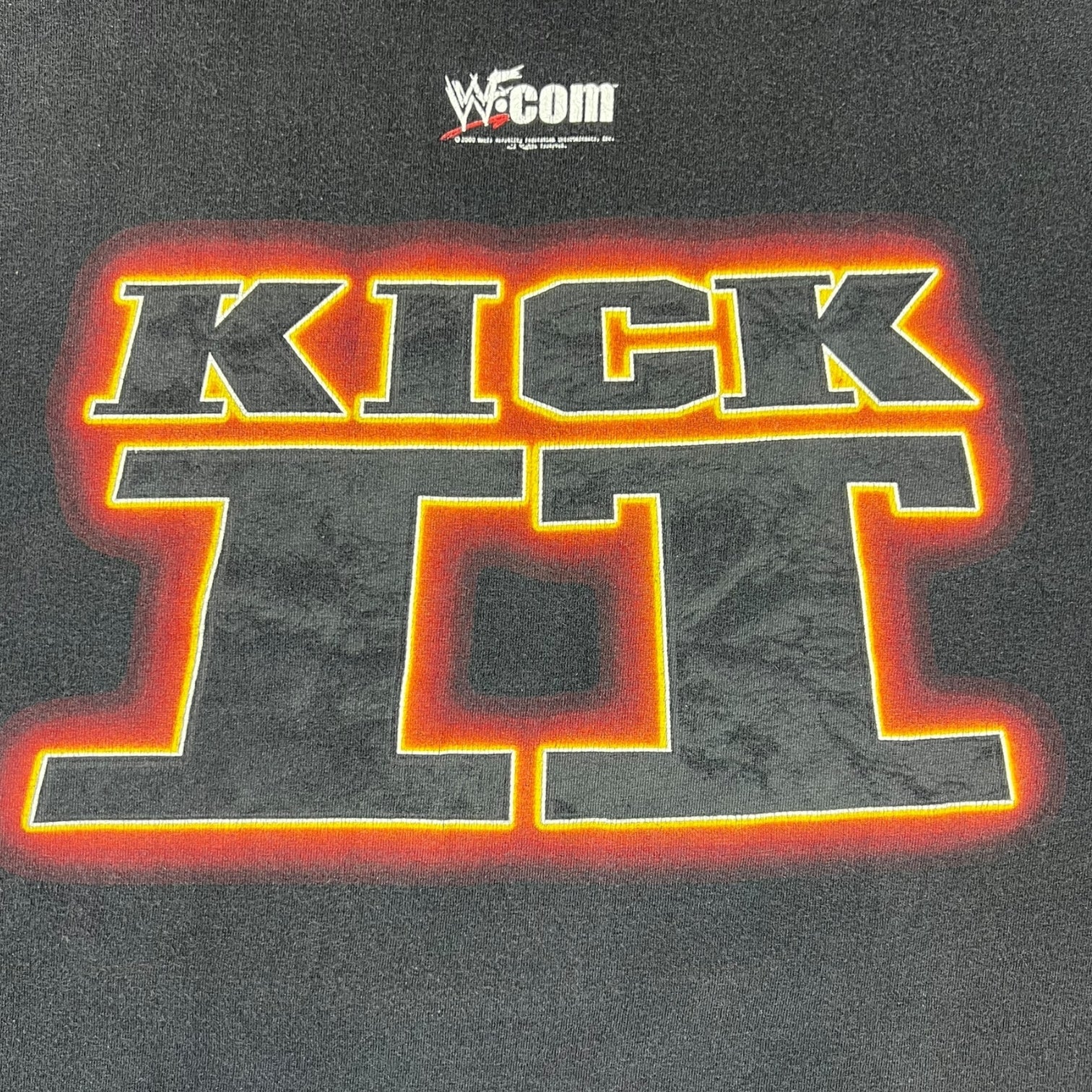 Vintage 2000 WWF.com Rishiki “II Cool” T-Shirt Black