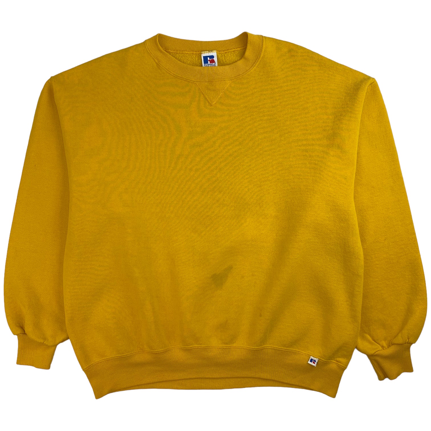 Vintage Russell Athletic Blank Crewneck Yellow