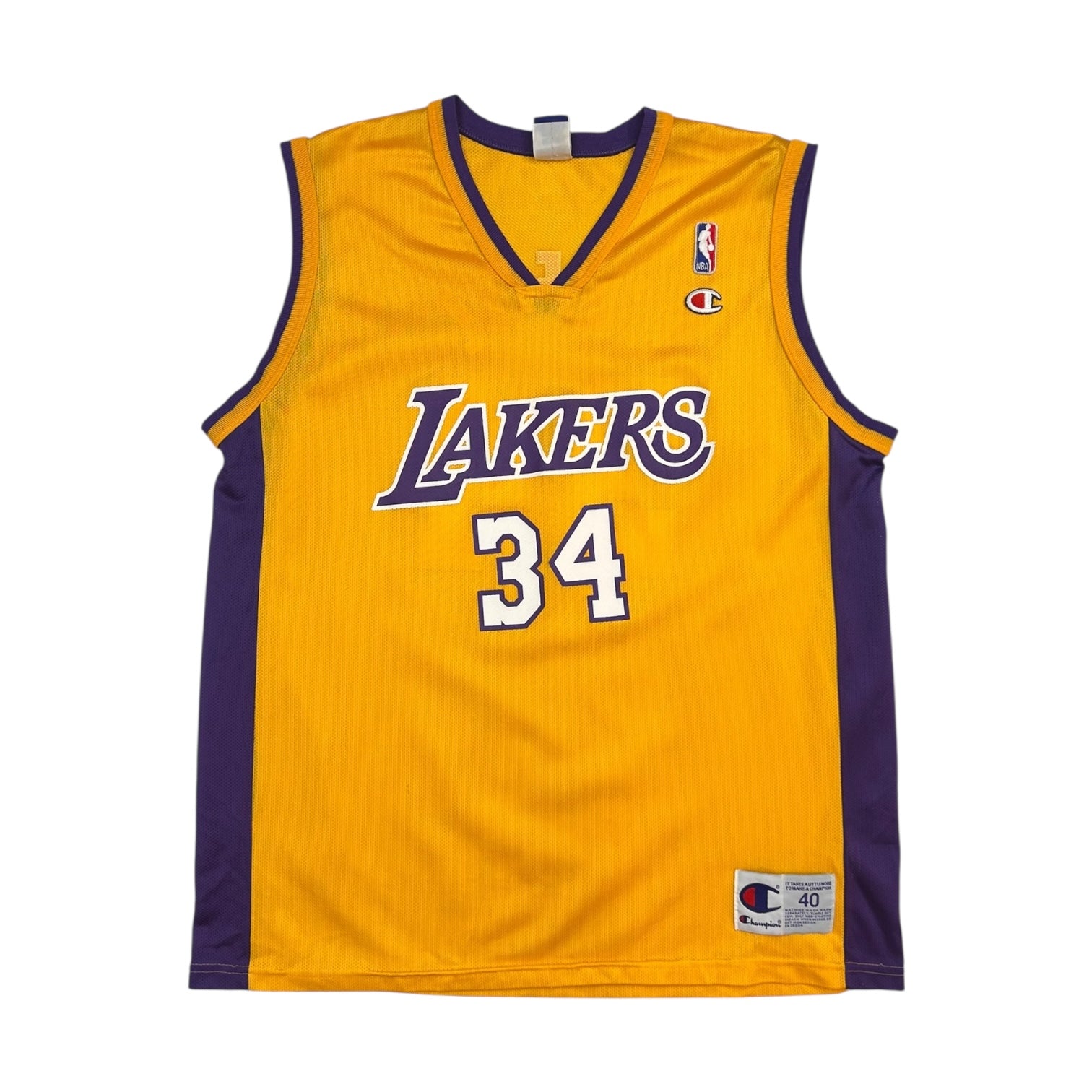 Vintage Champion Shaquille O’Neal Los Angeles Lakers Home Jersey Yellow/Purple