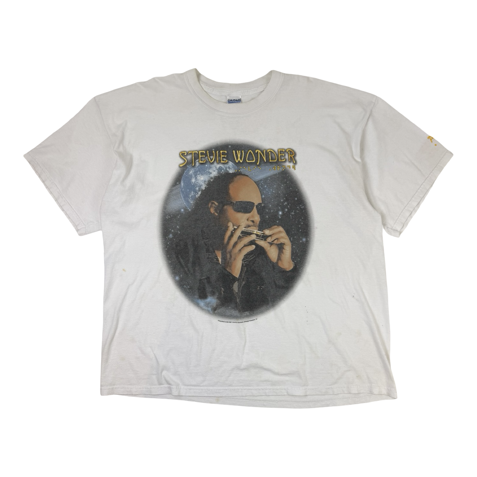 Vintage Stevie Wonder A Wonder Summer's Night Tour T-Shirt White