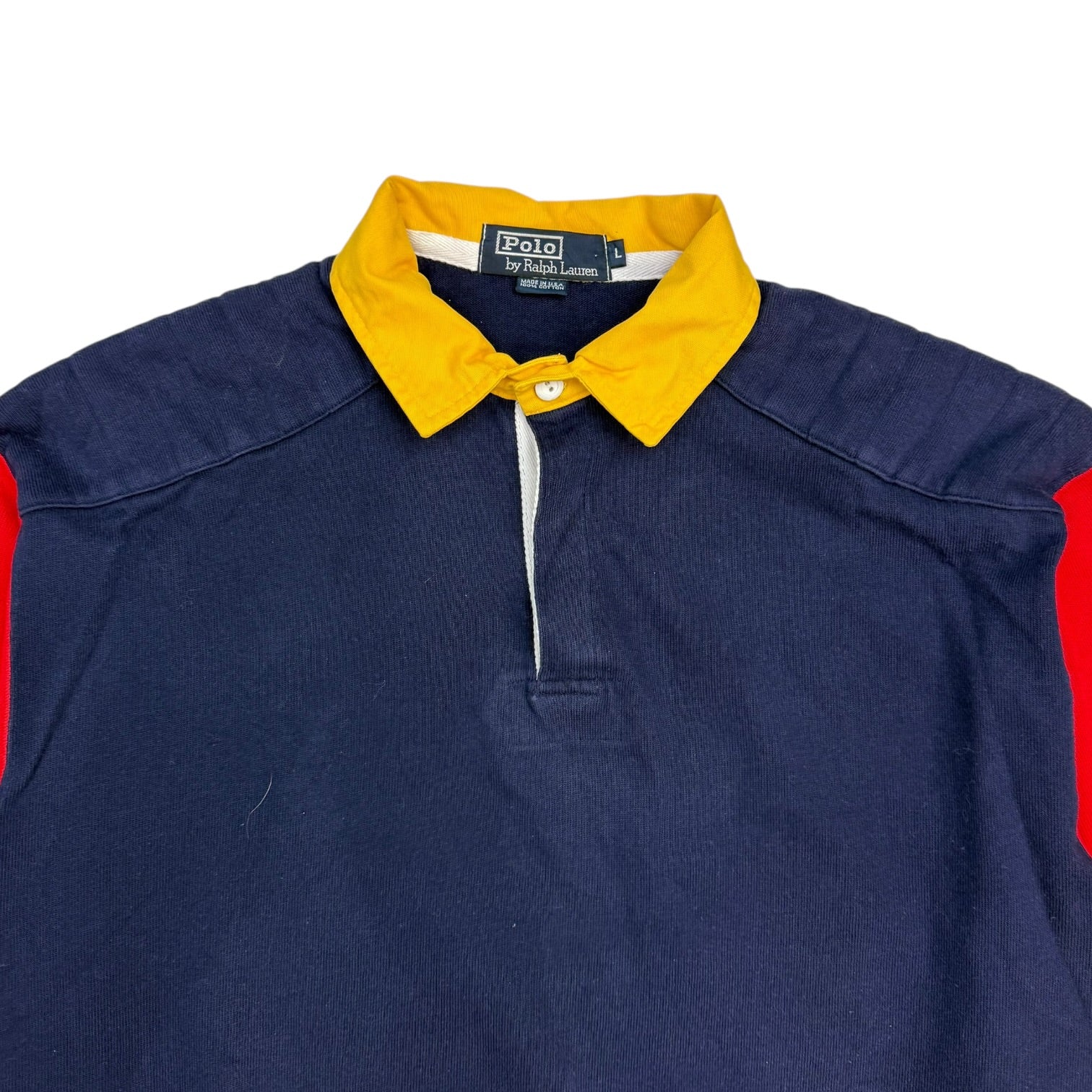 Vintage Polo Sport Ralph Lauren Colour Block Rugby Shirt