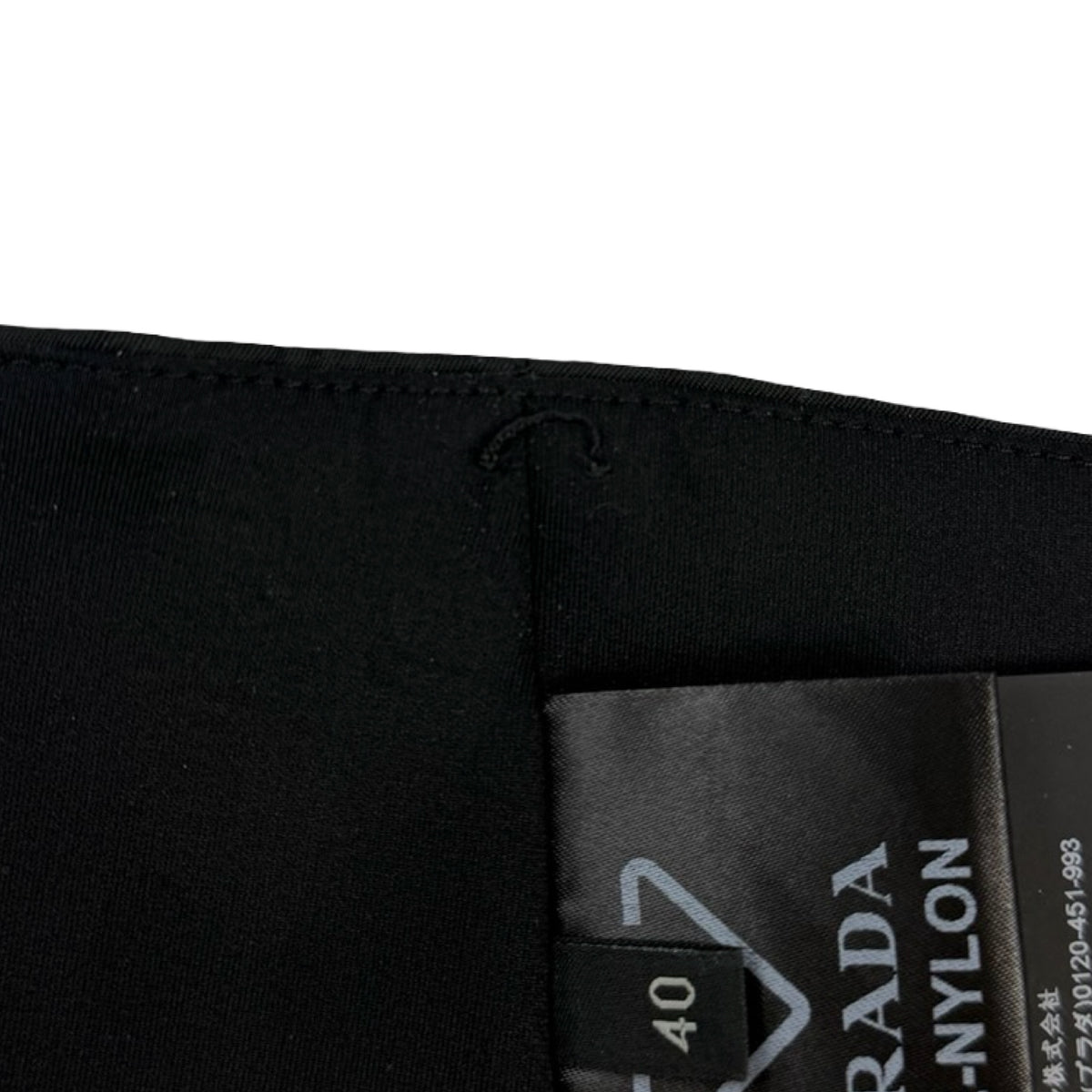 (W) Prada Re-Nylon Bandeau Bra Top Black