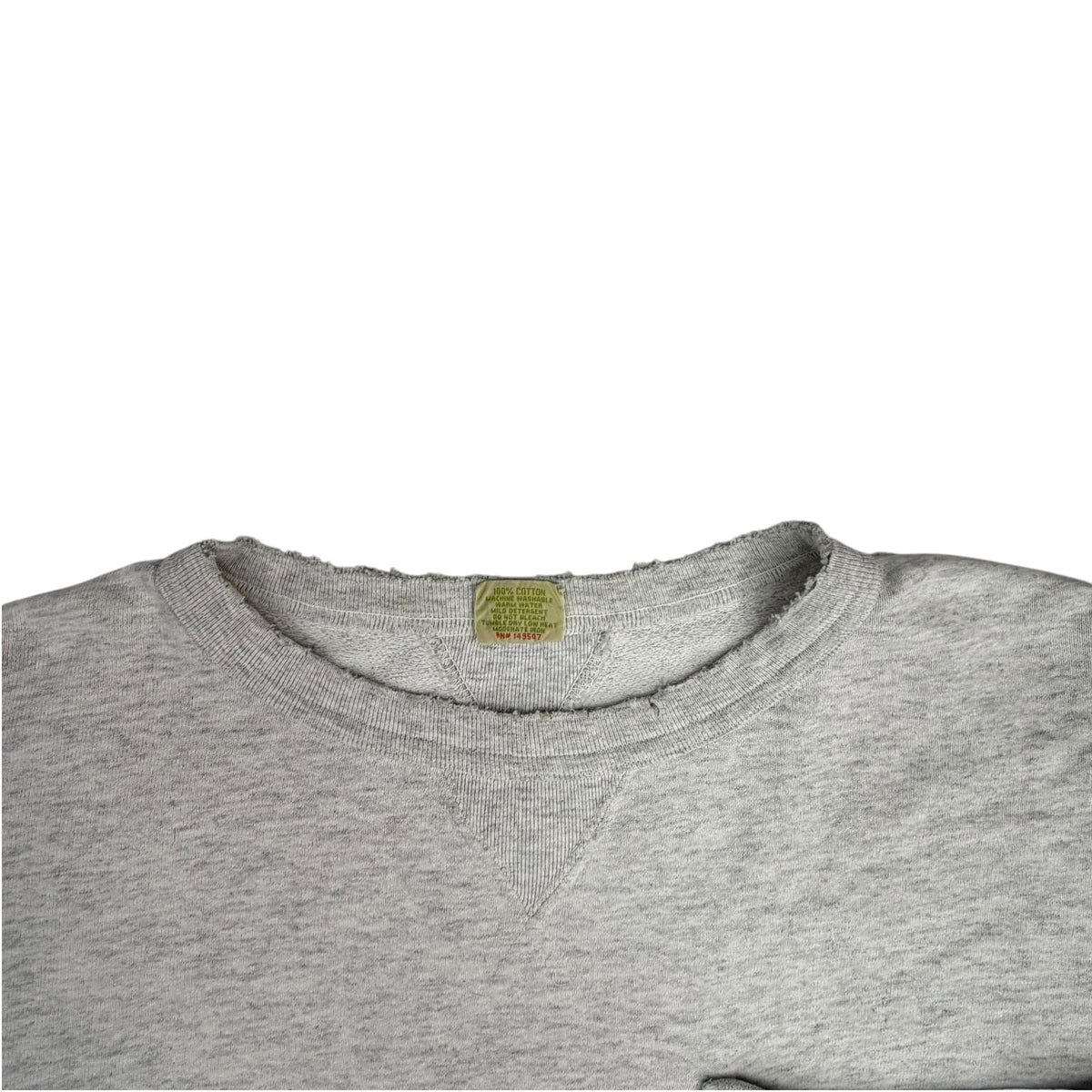 Runabout Goods Distressed Pocket Crewneck Grey