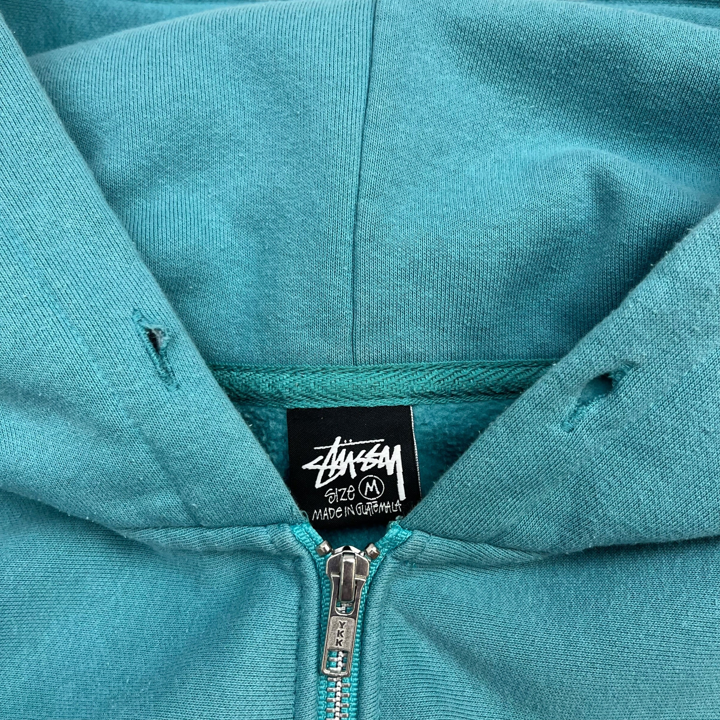 Stussy Basic Zip Up Hoodie Teal