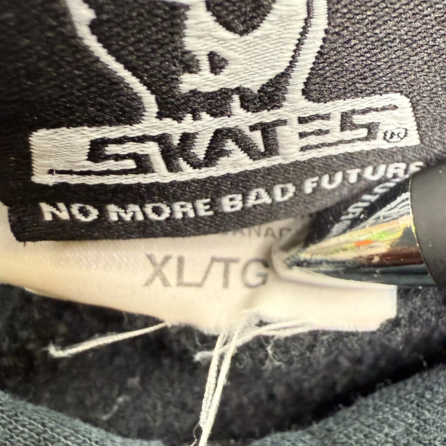 Vintage Skull Skates Logo Hoodie Black