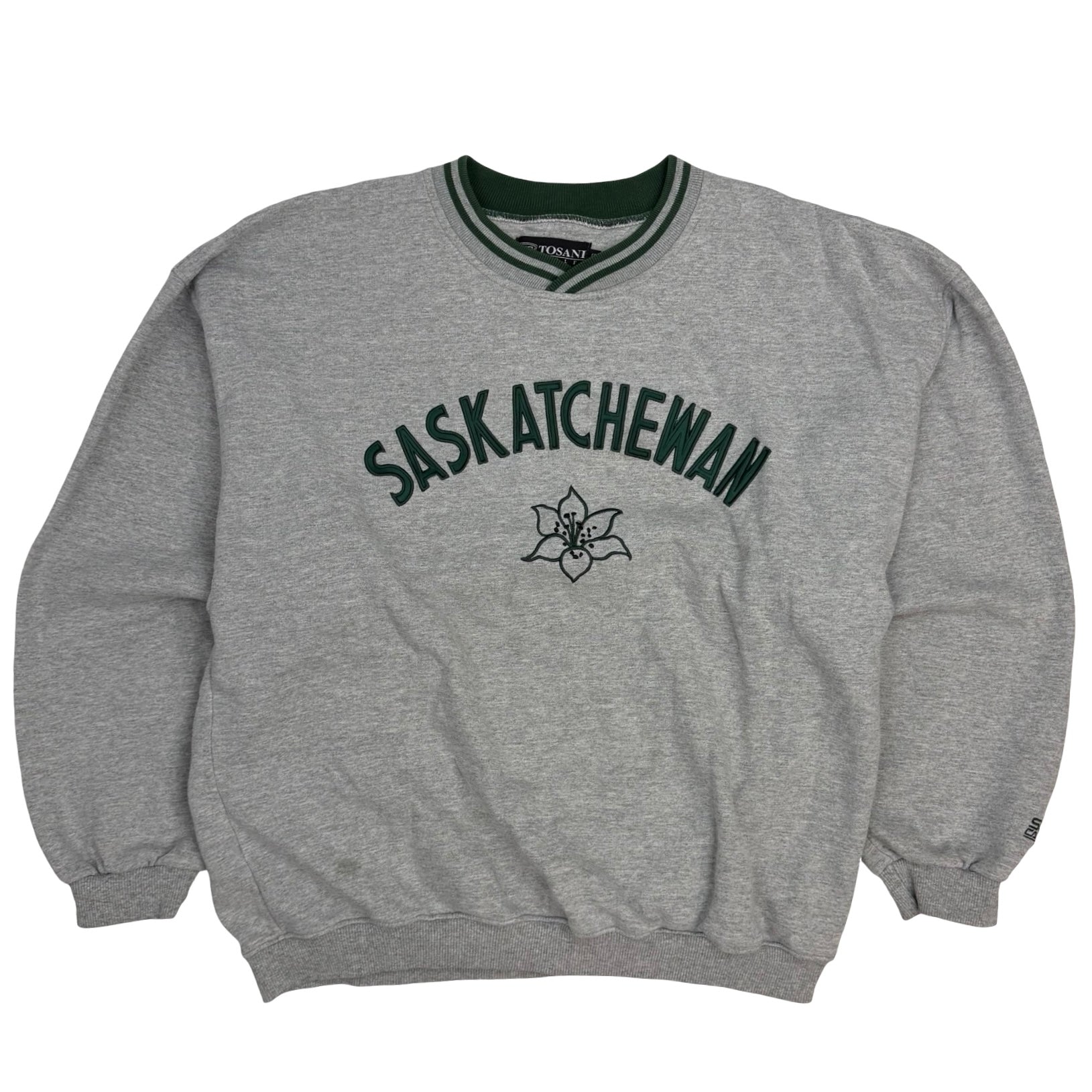 Vintage Saskatchewan Embroidered Crewneck Grey