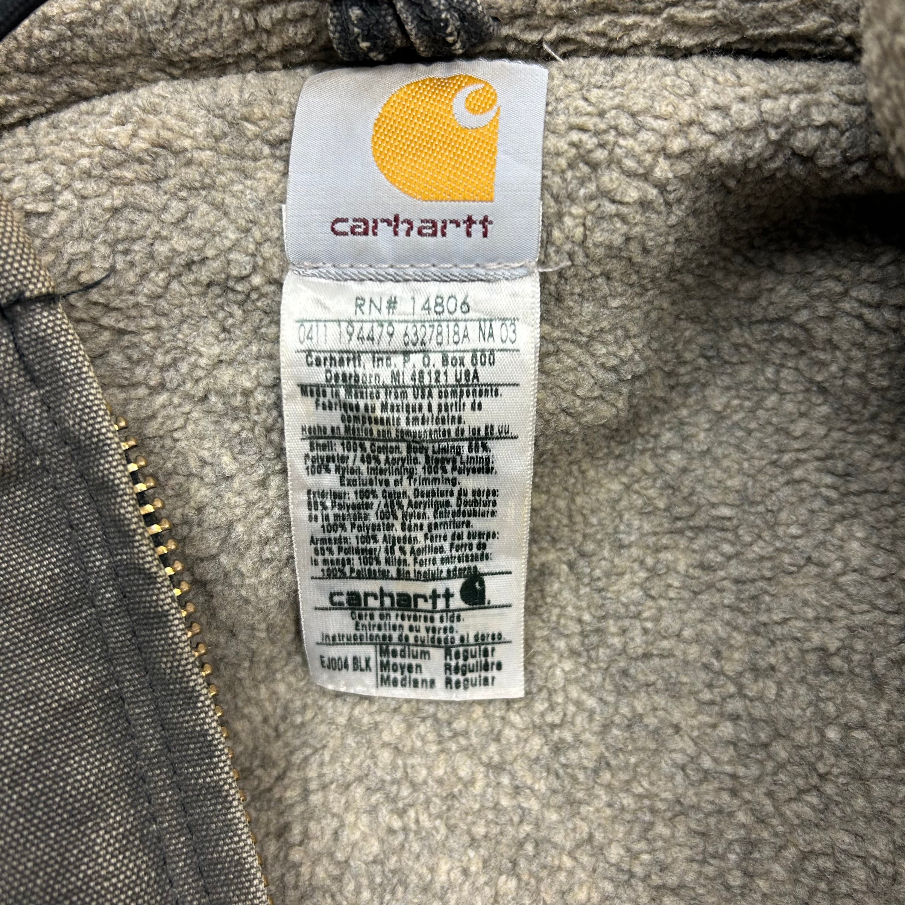 Carhartt EJ004 Sherpa Lined Hooded Jacket Faded Black