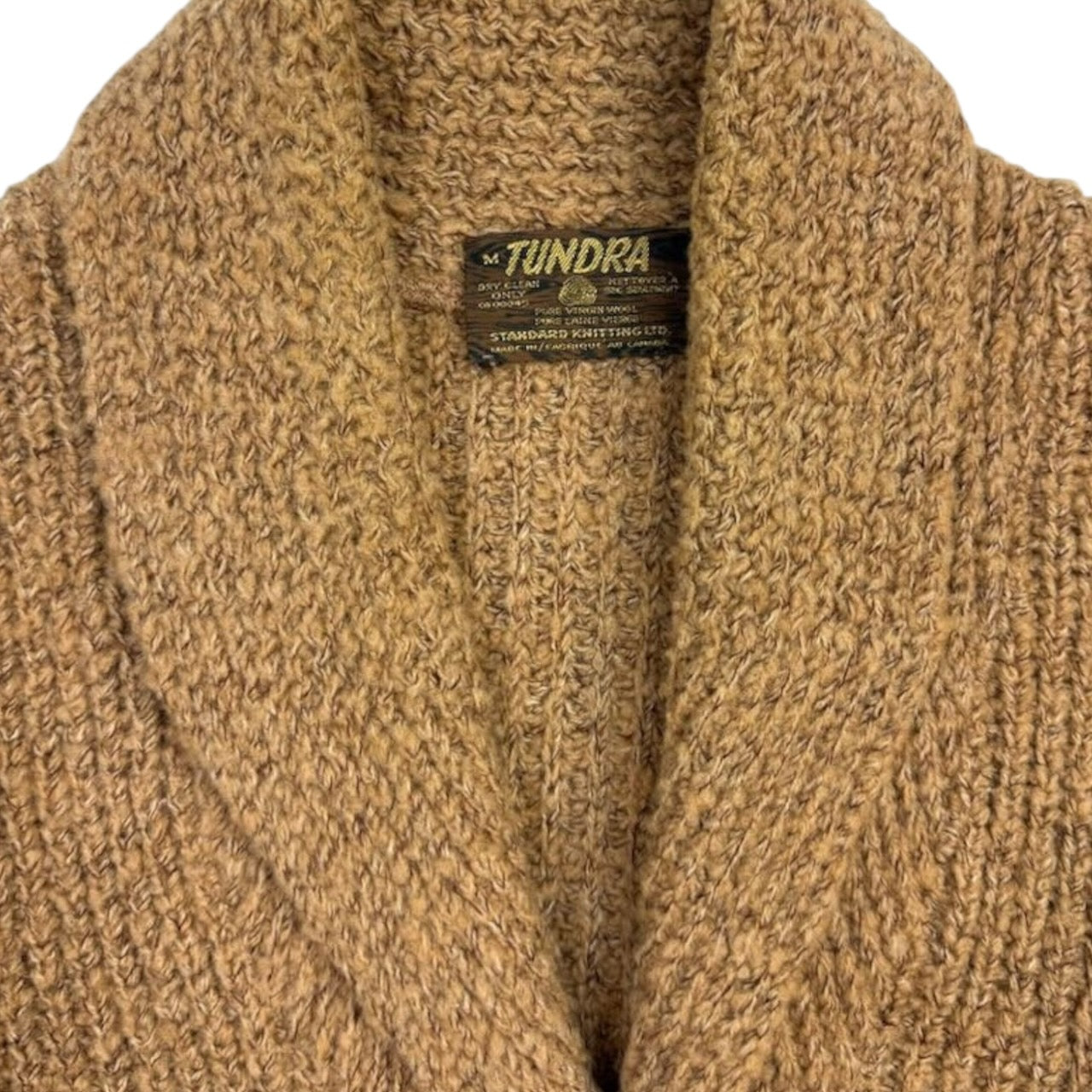 Vintage Tundra Wool Cardigan Tan