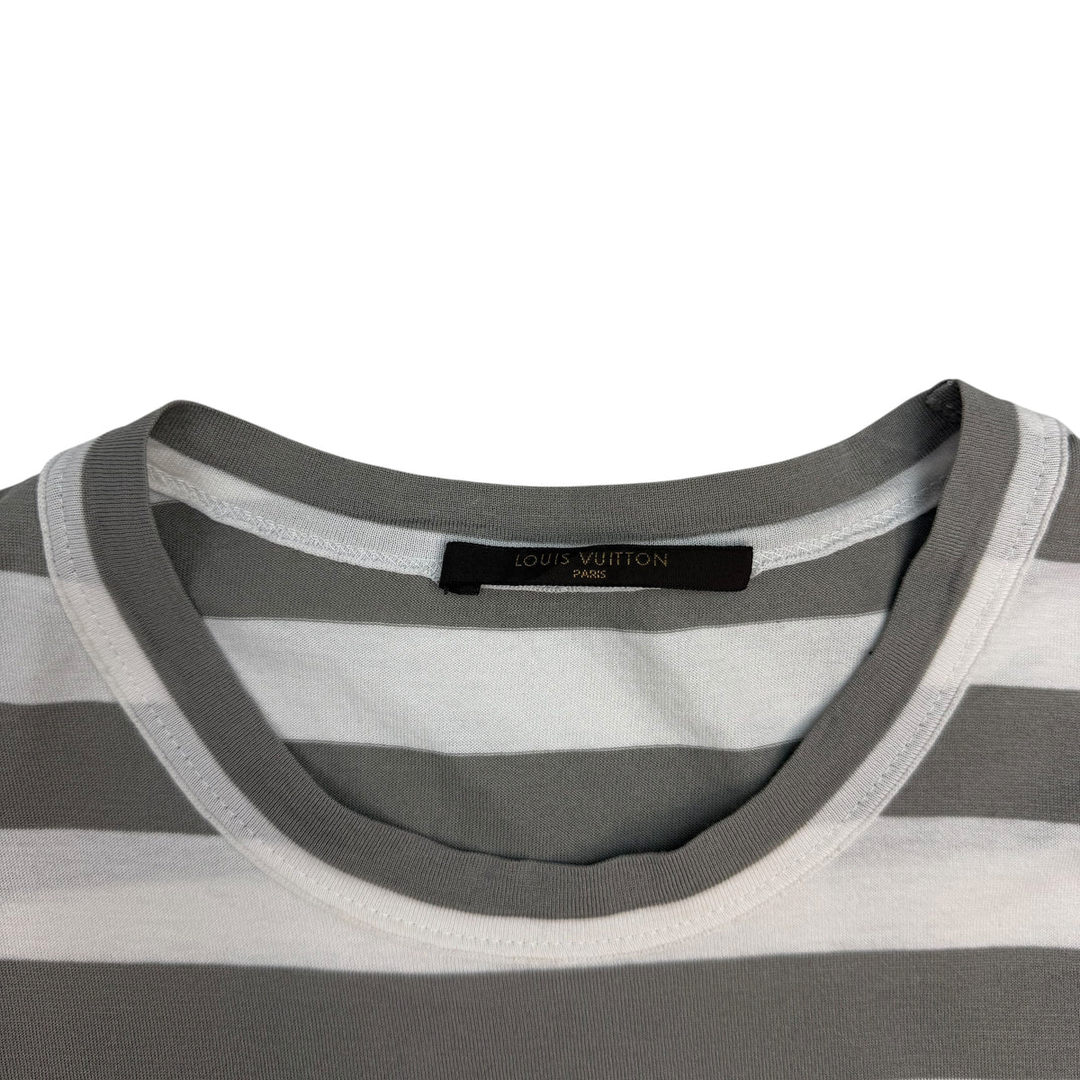 Louis Vuitton Monogram Flower Striped Pocket Tee Grey/White