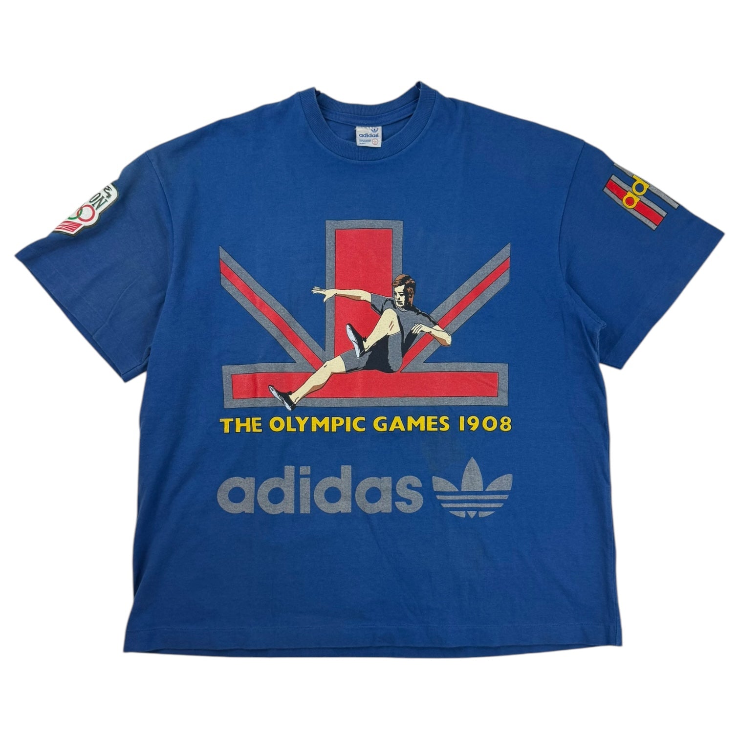 Vintage Adidas 1908 London Olympics T-Shirt Blue