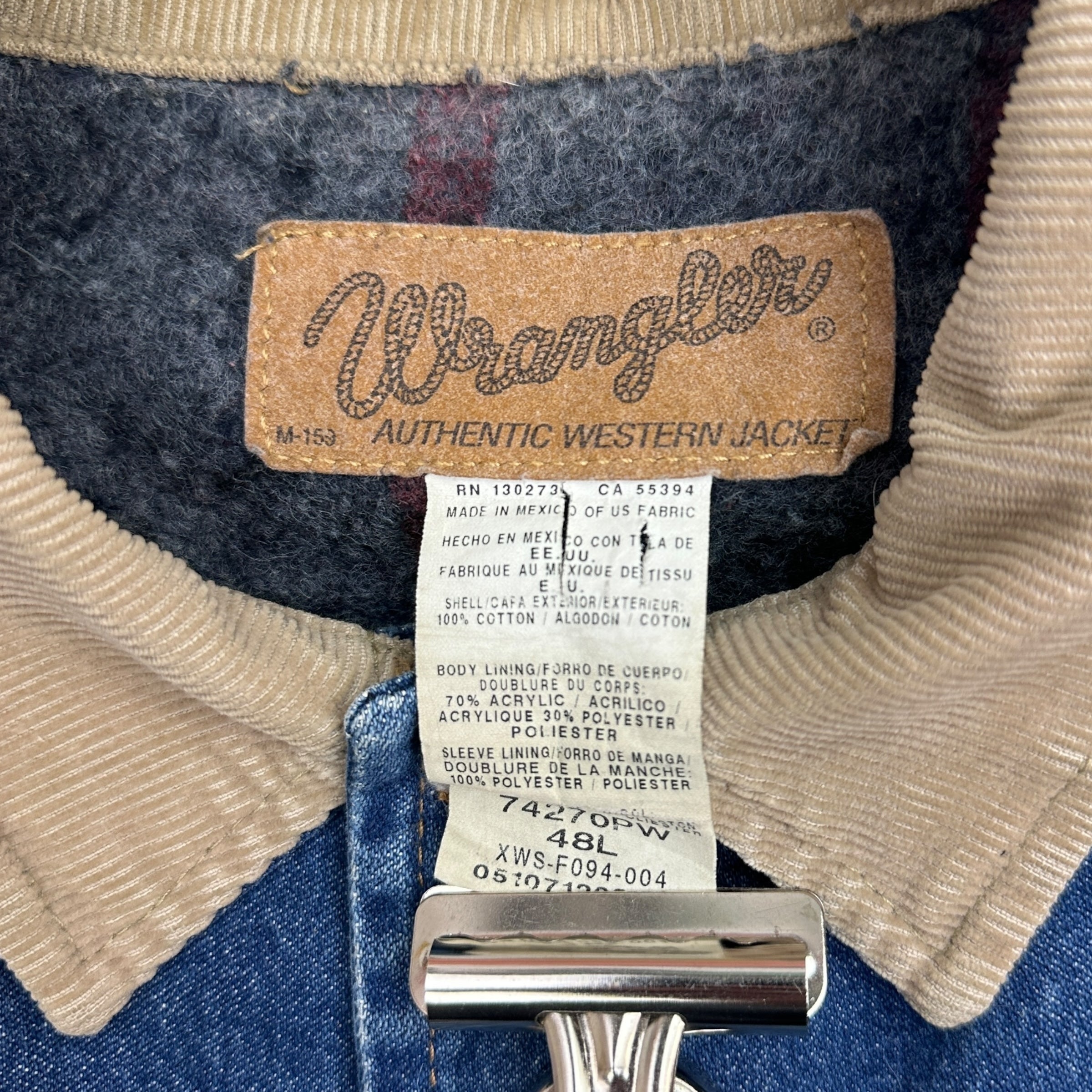 Vintage Wrangler Western Denim Jacket Indigo