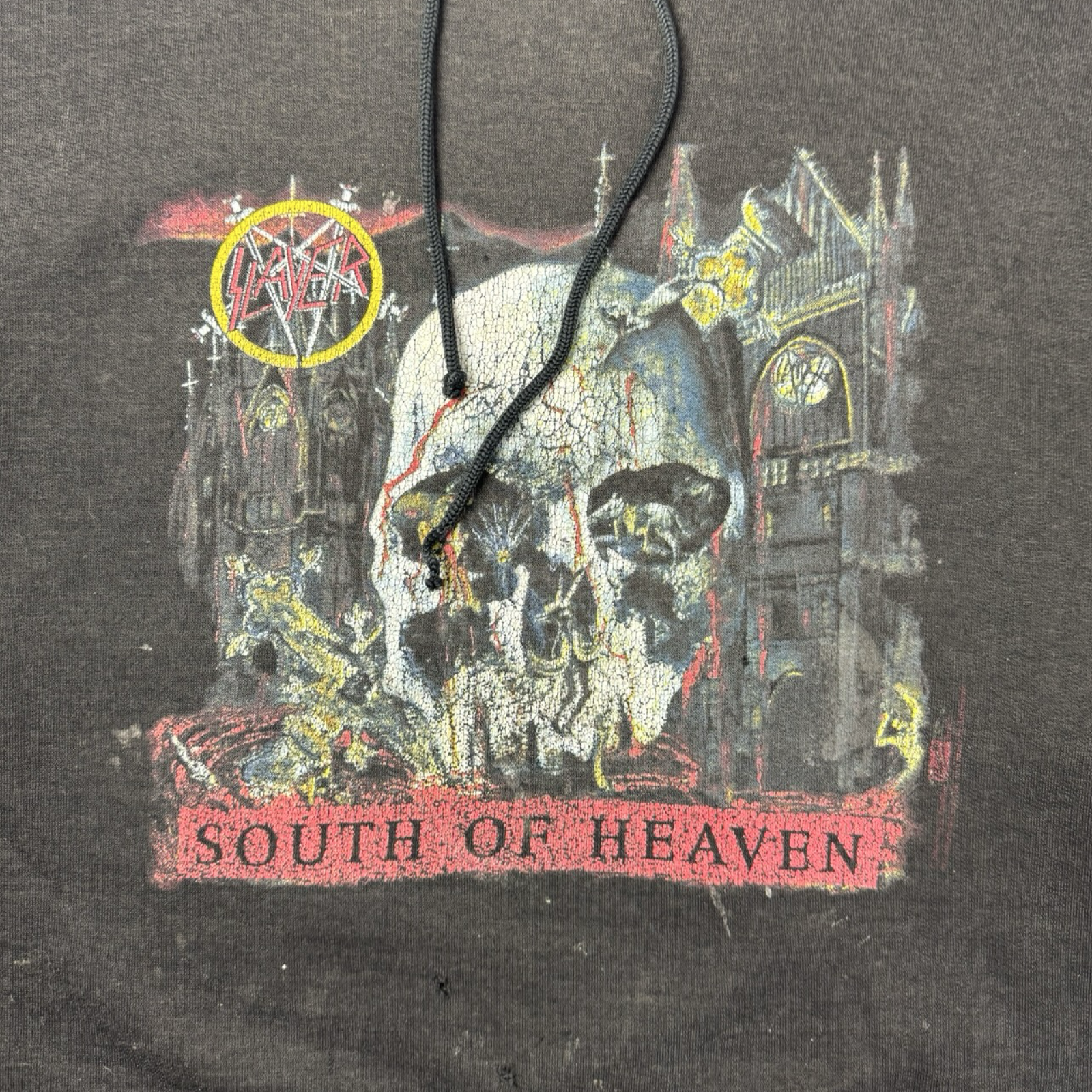 Vintage Y2K Slayer South of Heaven Graphic Hoodie Black