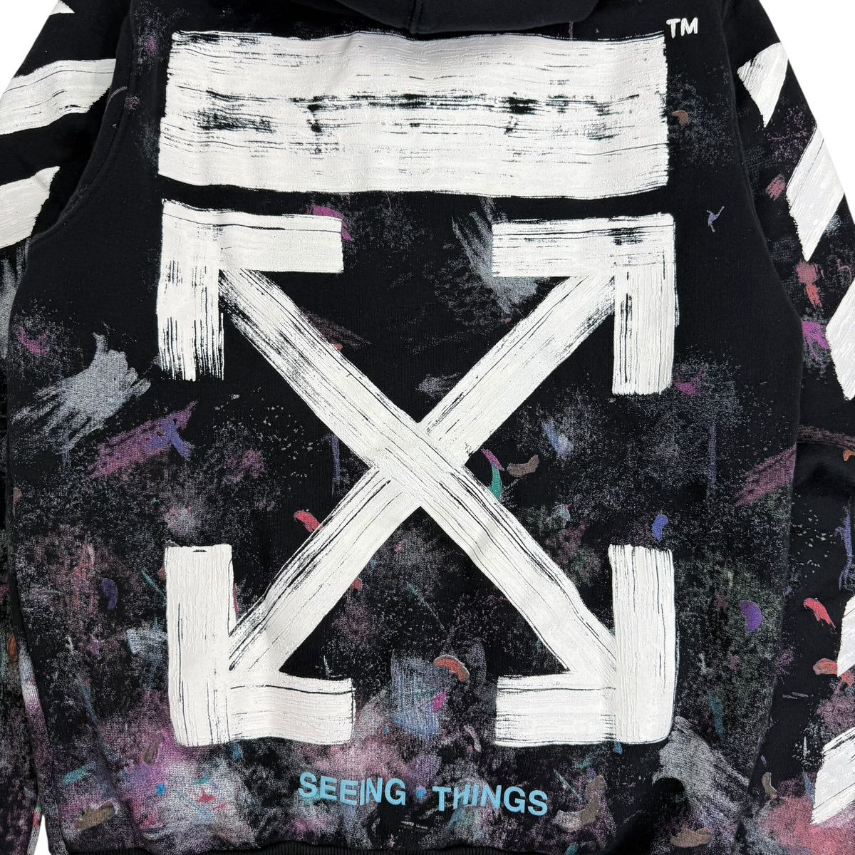 Off-White Galaxy Brushed Zip Up Hoodie Black