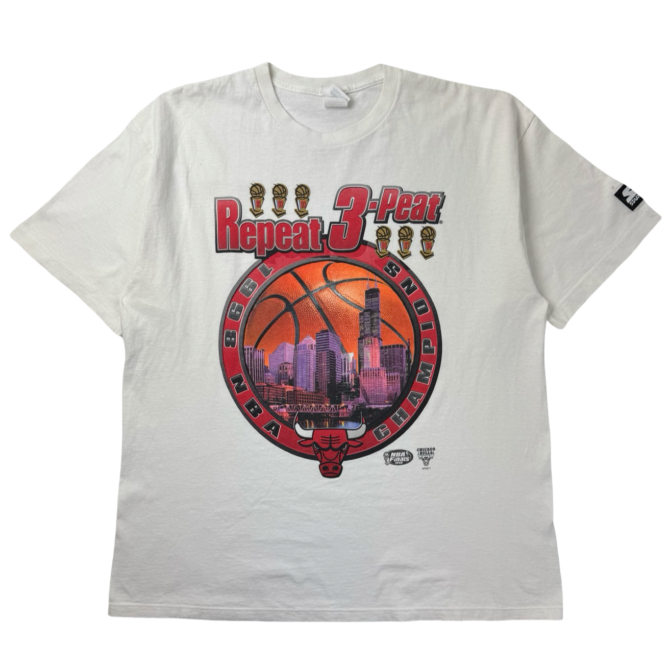 1998 Chicago Bulls 3-Peat NBA Champions T-Shirt