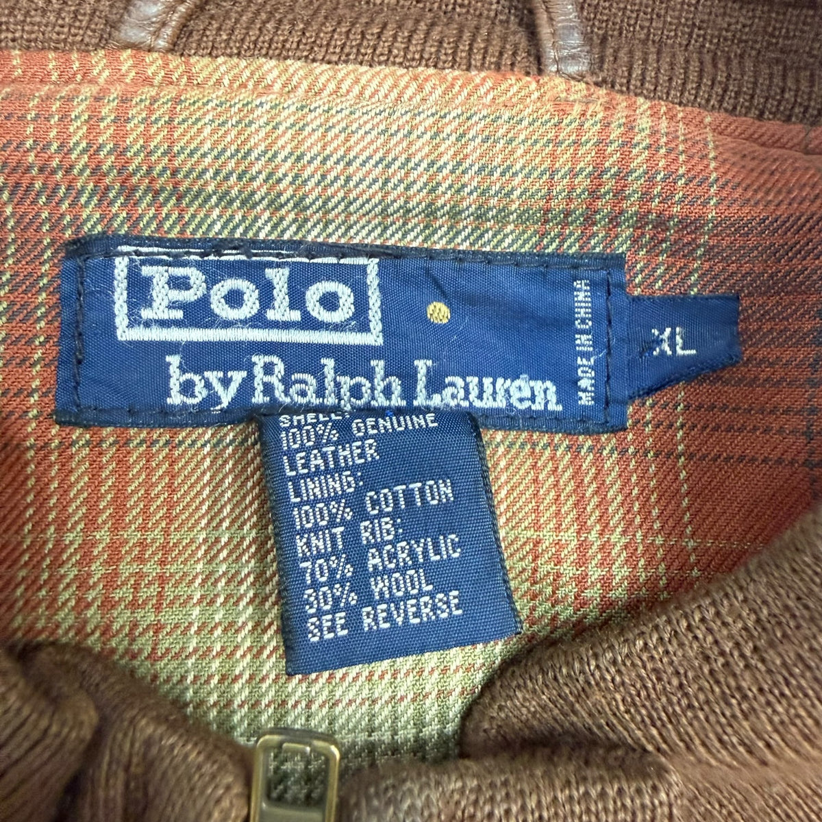 Vintage Polo Ralph Lauren Leather Jacket Brown