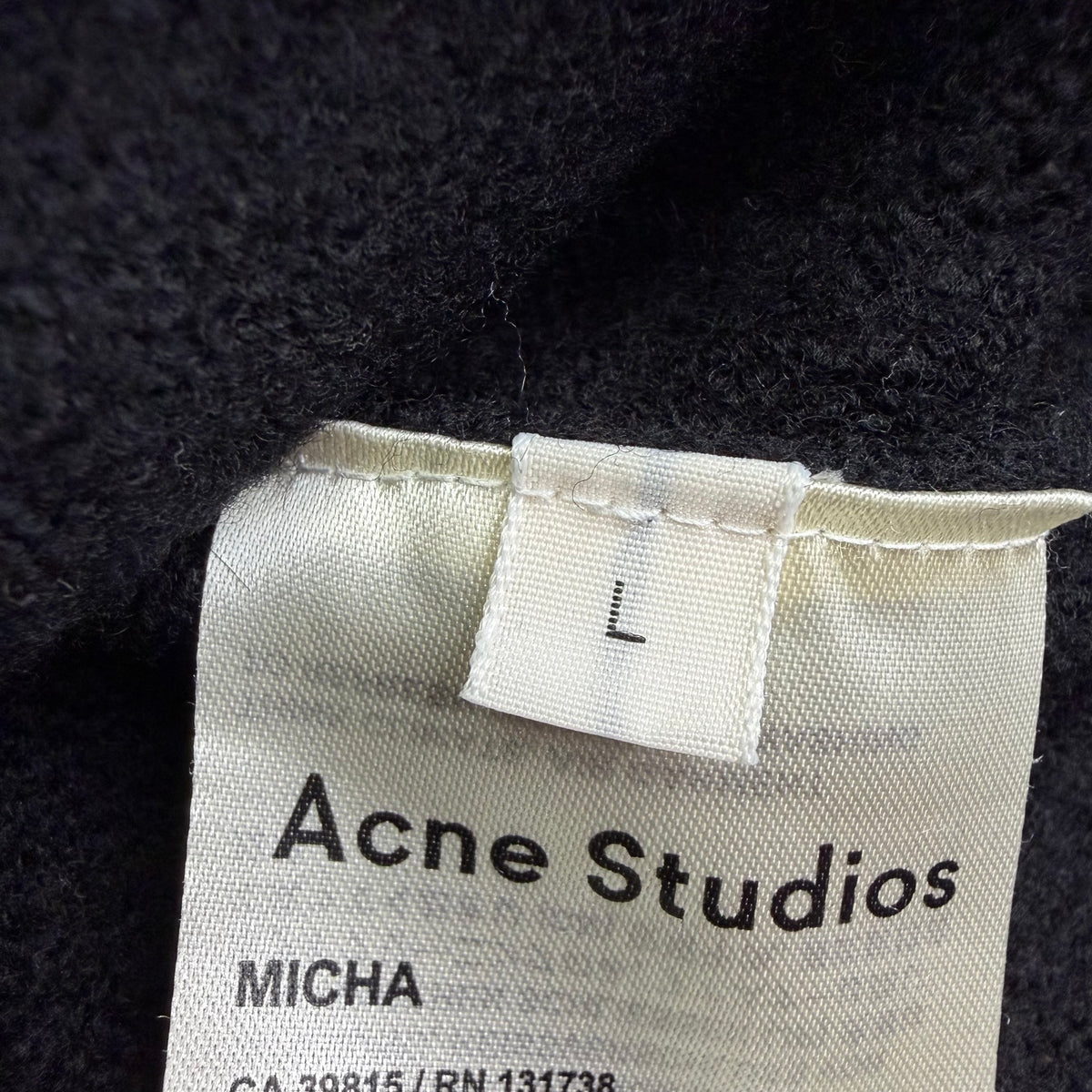 Acne Studios Merino Wool Micha Pullover Black