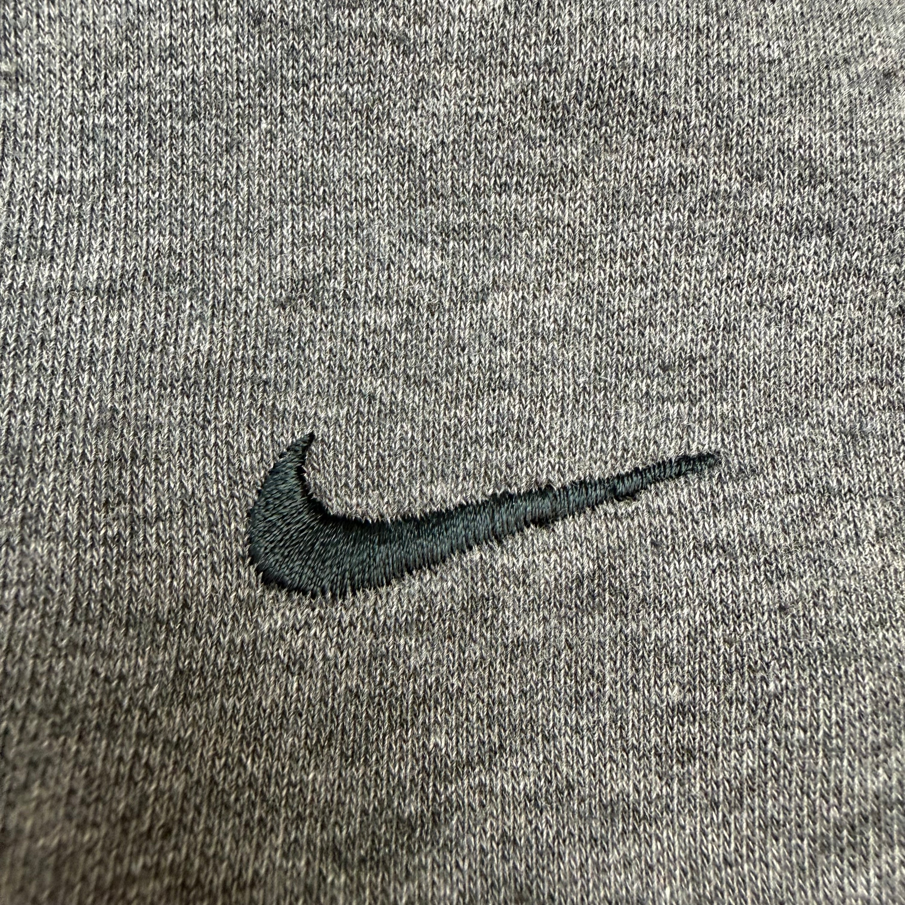Vintage Nike Mini Swoosh Zip Up Hoodie Dark Grey