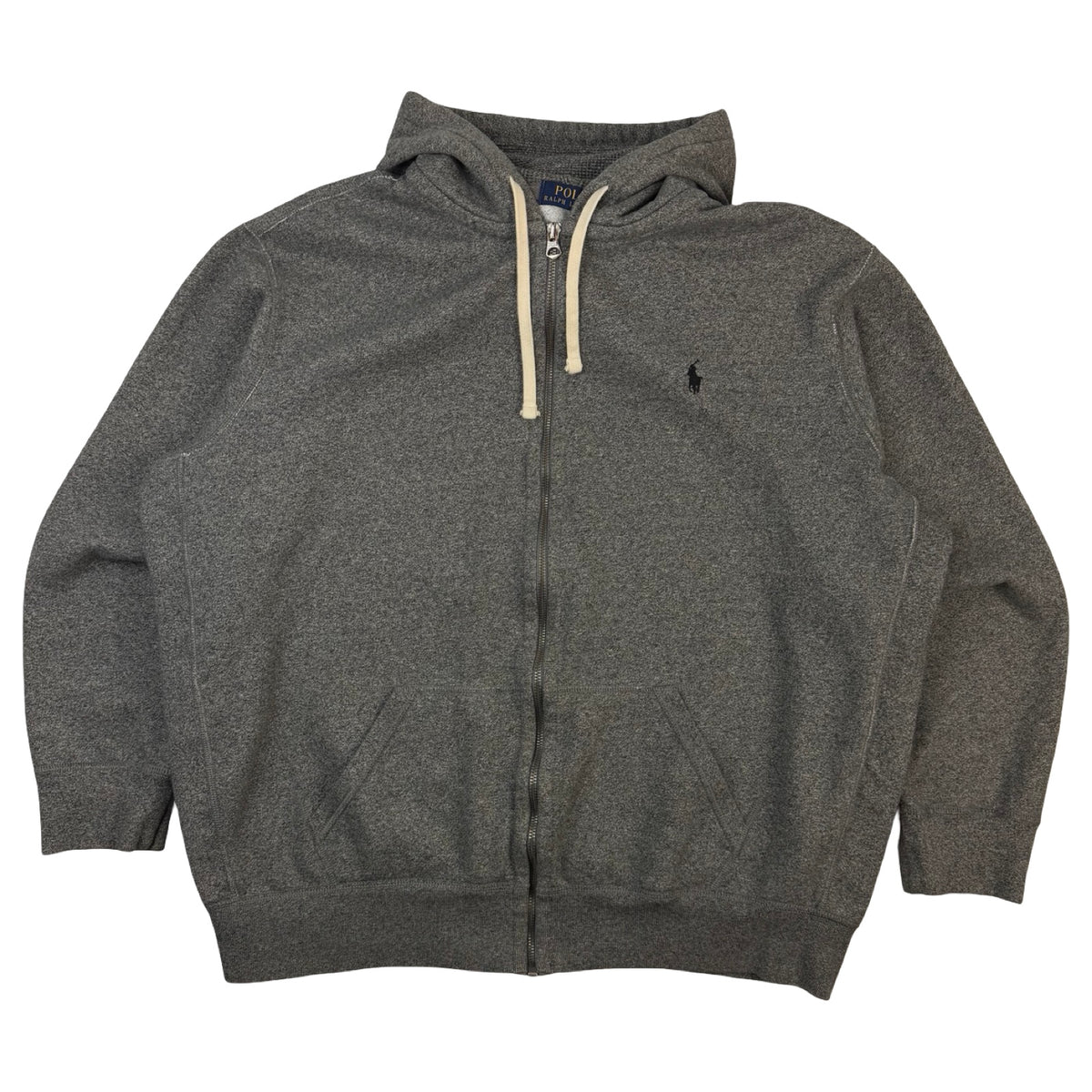 Vintage Polo Ralph Lauren Thermal Hooded Sweatshirt Grey