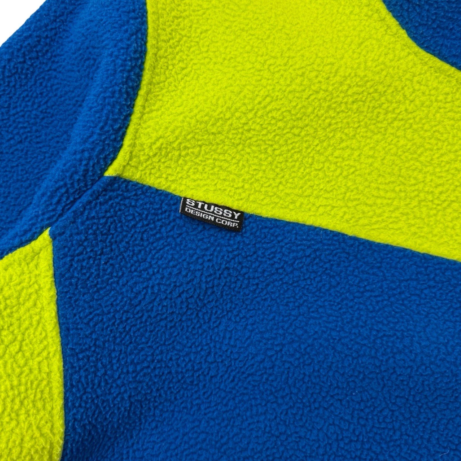 Stussy Drift Fleece Diagonal Zip Sweatshirt Blue