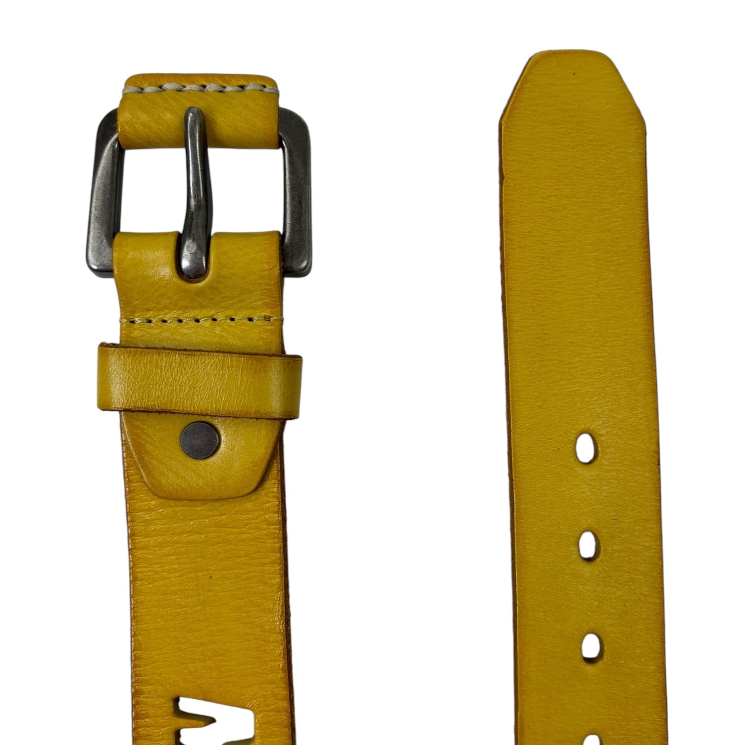 Miss Sixty Cut-Out Leather Belt Yellow