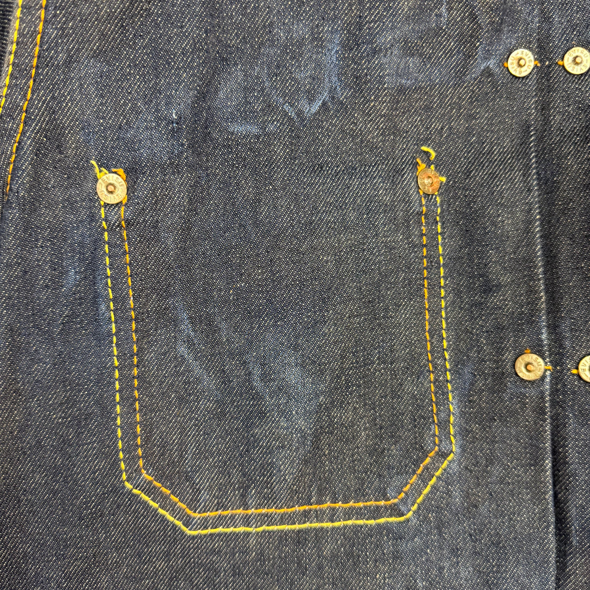 Evisu Heritage Handpainted Selvedge Raw Denim Jumpsuit Indigo/Red