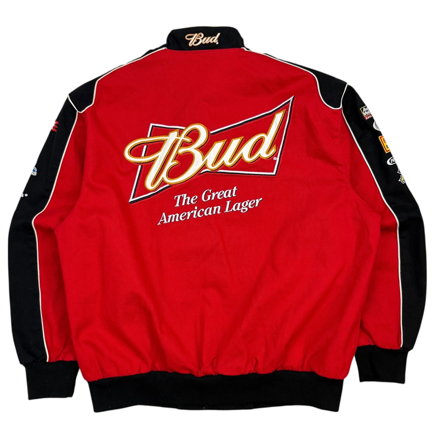 Vintage NASCAR Budweiser King Of Beers Jacket Red/Black