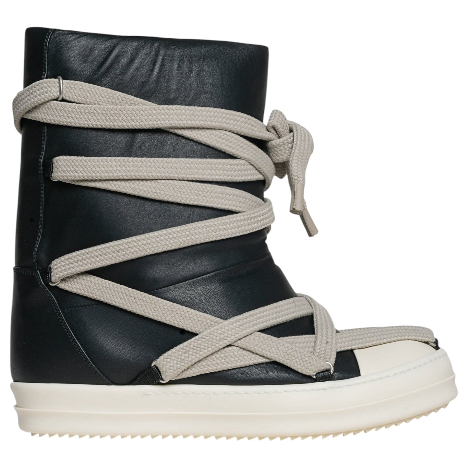 Rick Owens Jumbo Puffer Megalaced Boot Black/Milk (Used)