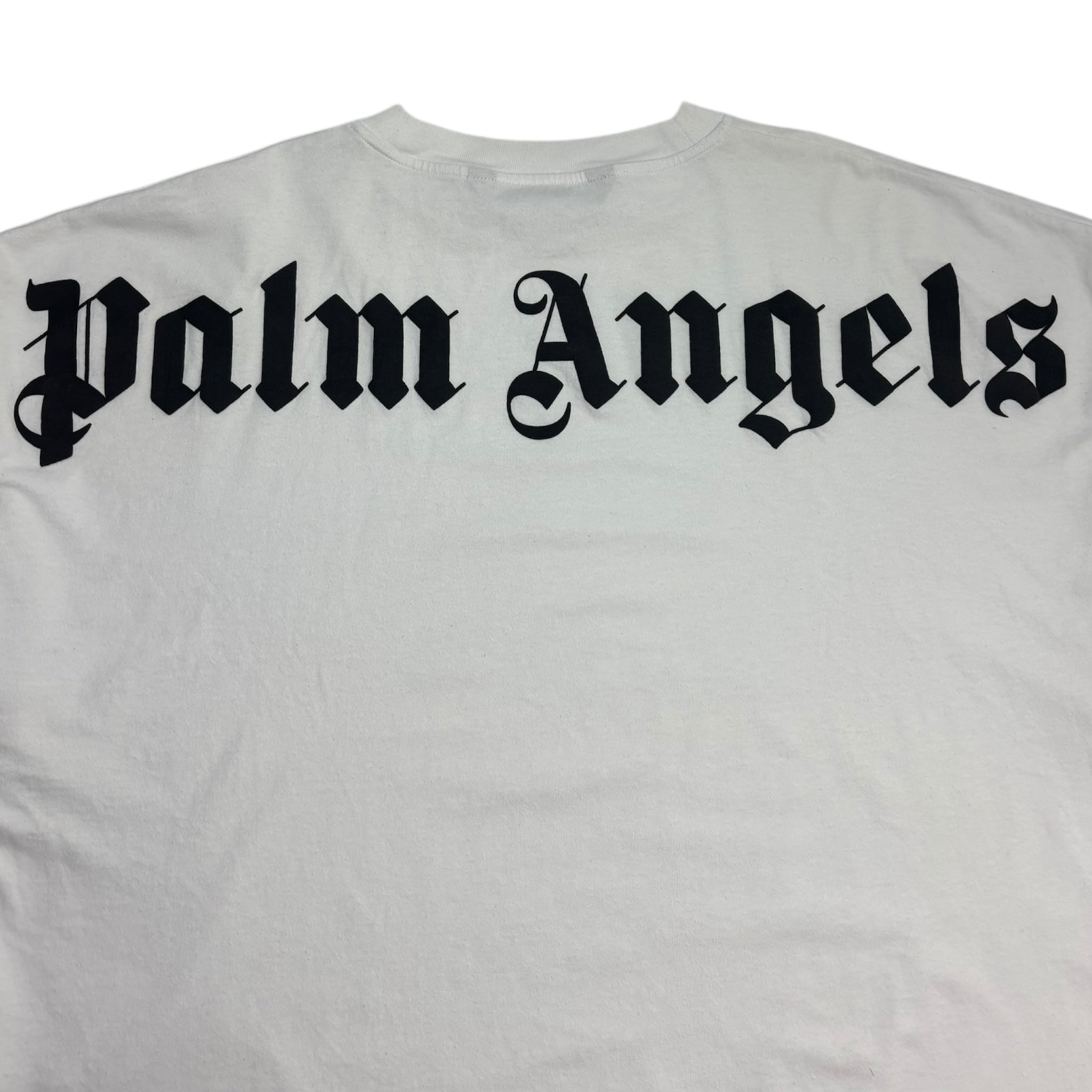 Palm Angels Collar Spellout Tee White