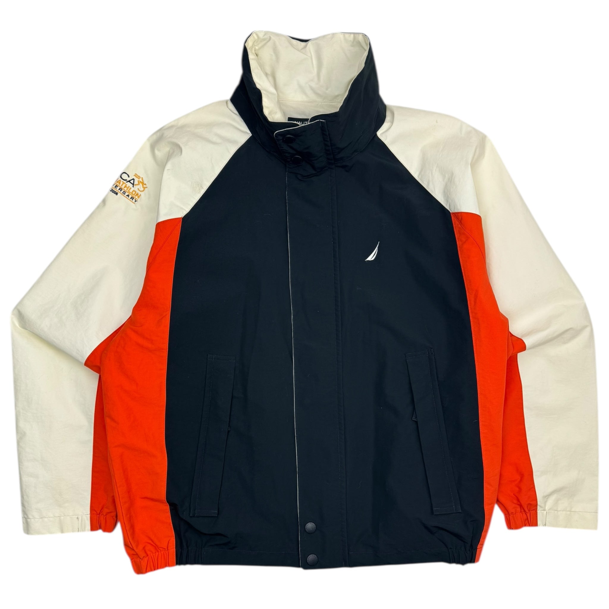 Vintage Nautica Malibu Triatholon Colorblock Zip Up Jacket