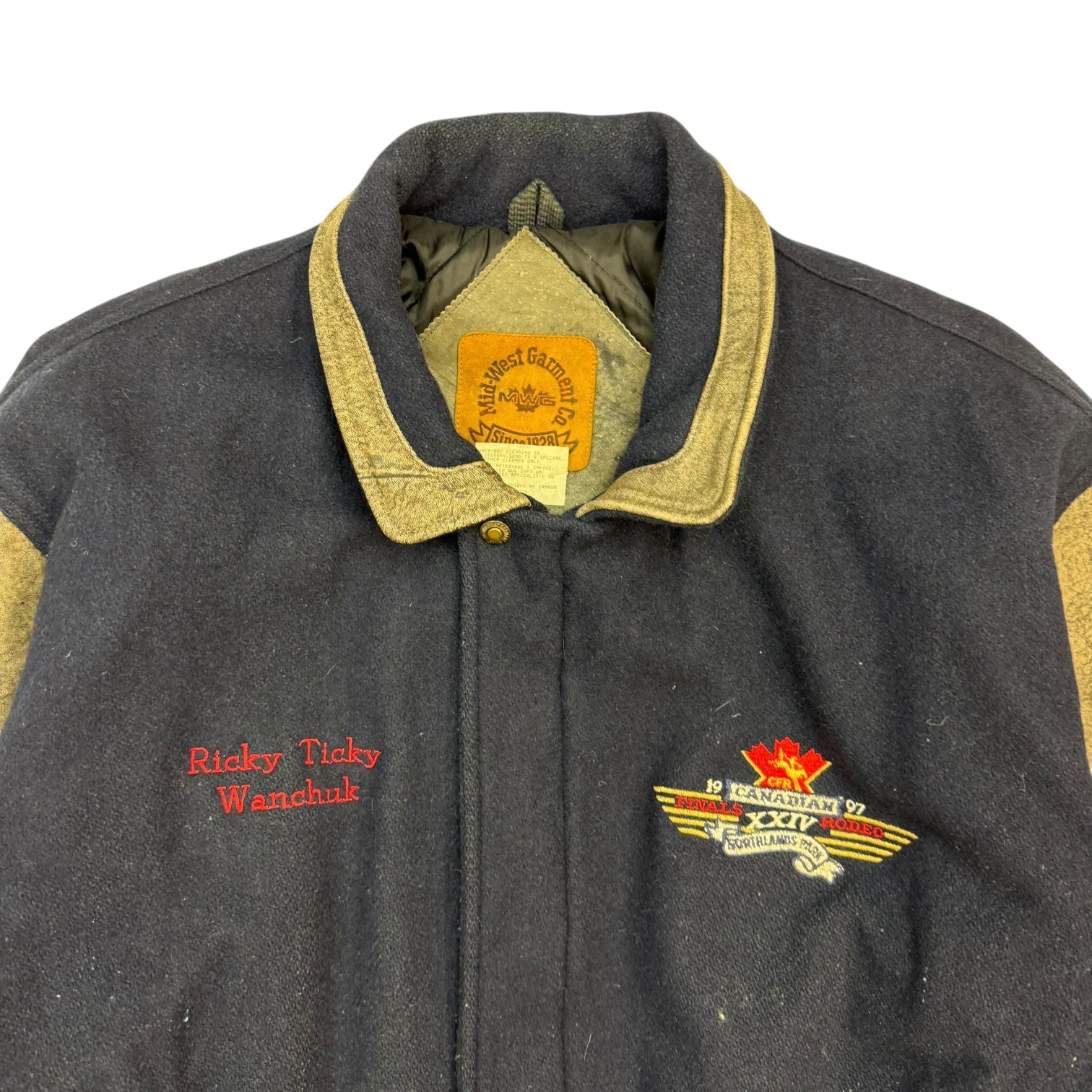 1997 Canadian Finals Rodeo Bomber Jacket Navy Blue