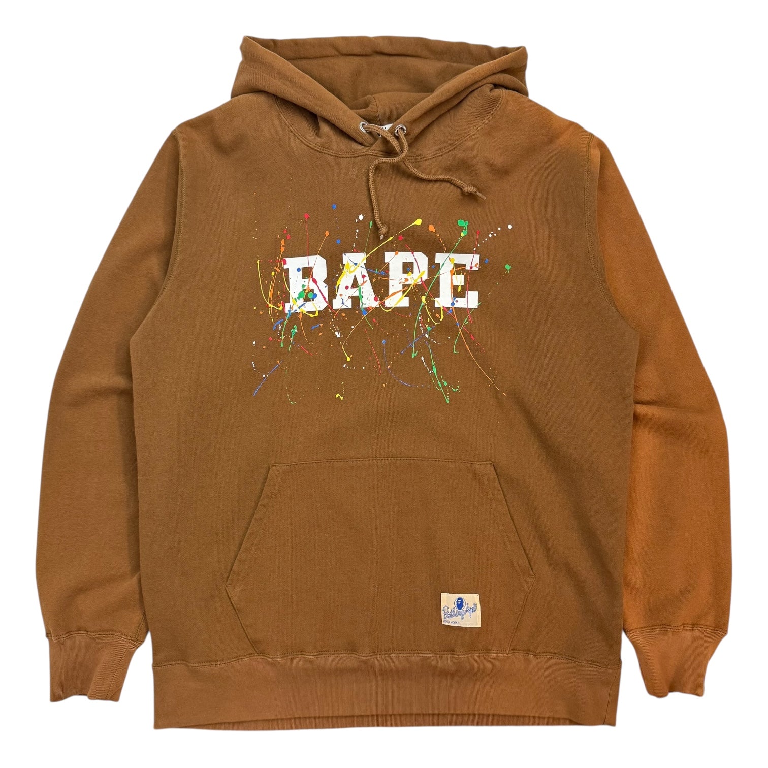 Bape Paint Splatter Hoodie Brown