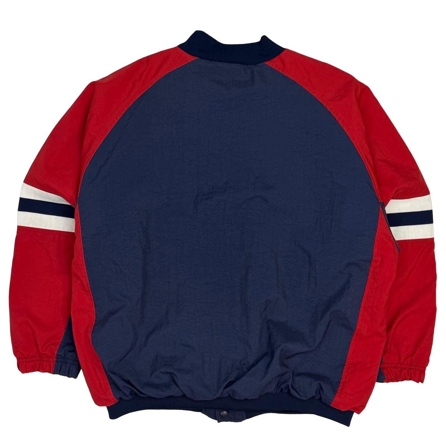 Vintage Nike Snap Button Stripe Sleeve Jacket Navy/Red