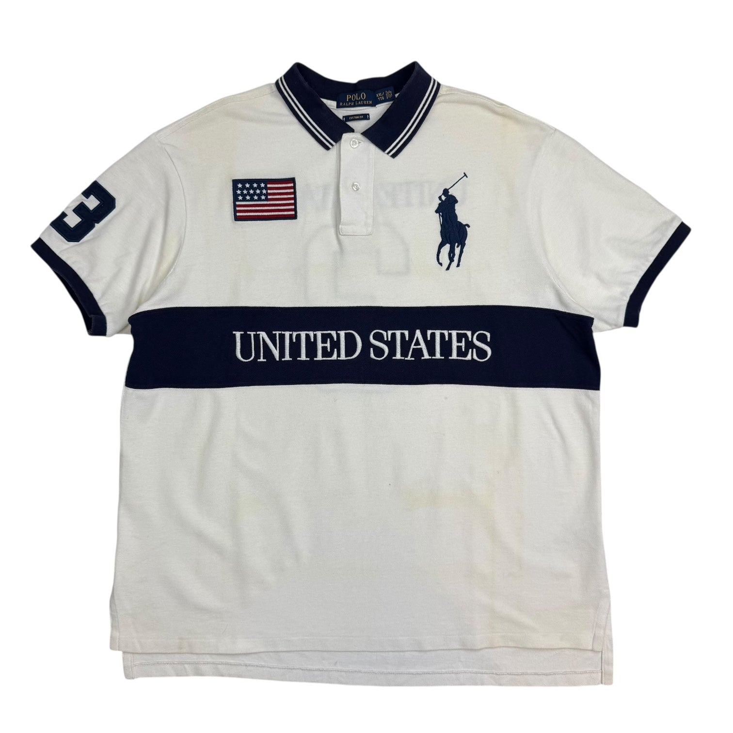 Polo Ralph Lauren Big Pony USA Polo White/Navy