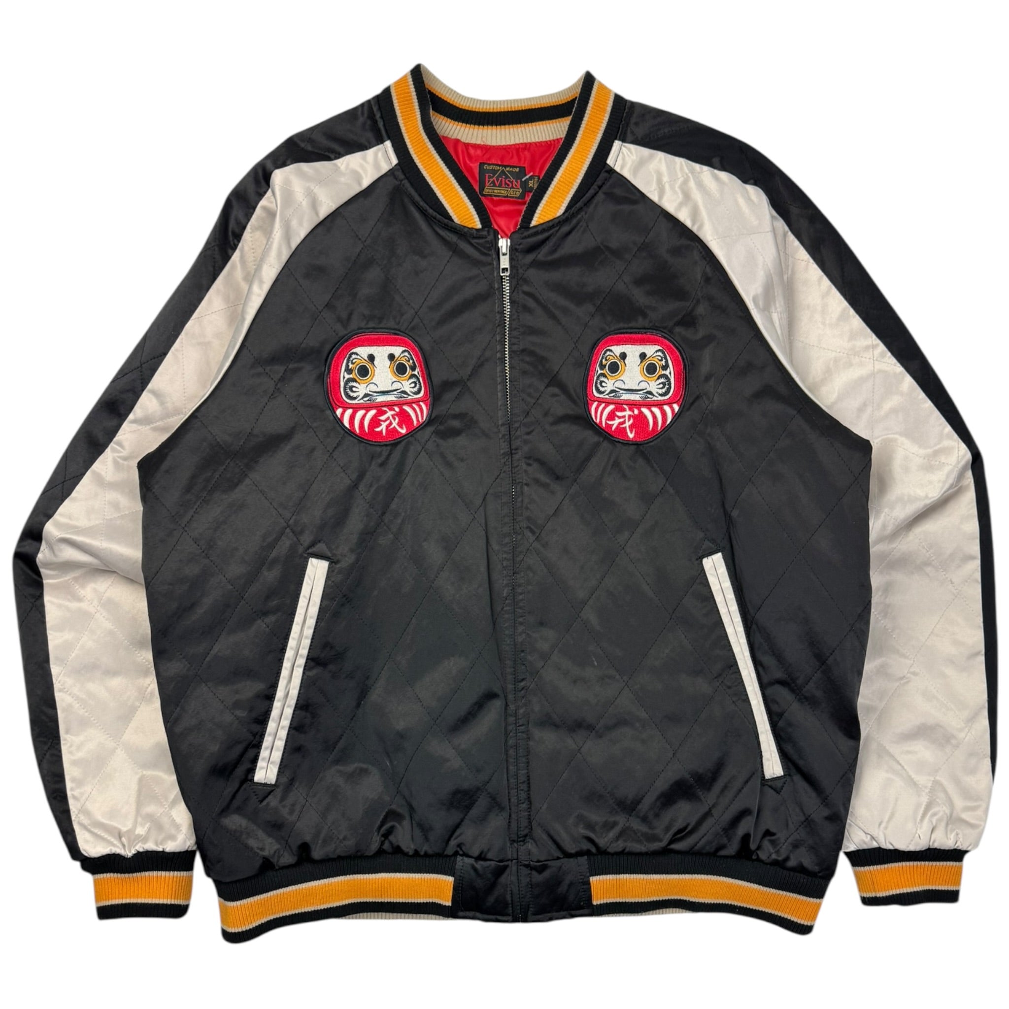 Y2K Evisu ‘Daruma Doll’ Indigo League Souvenir Jacket