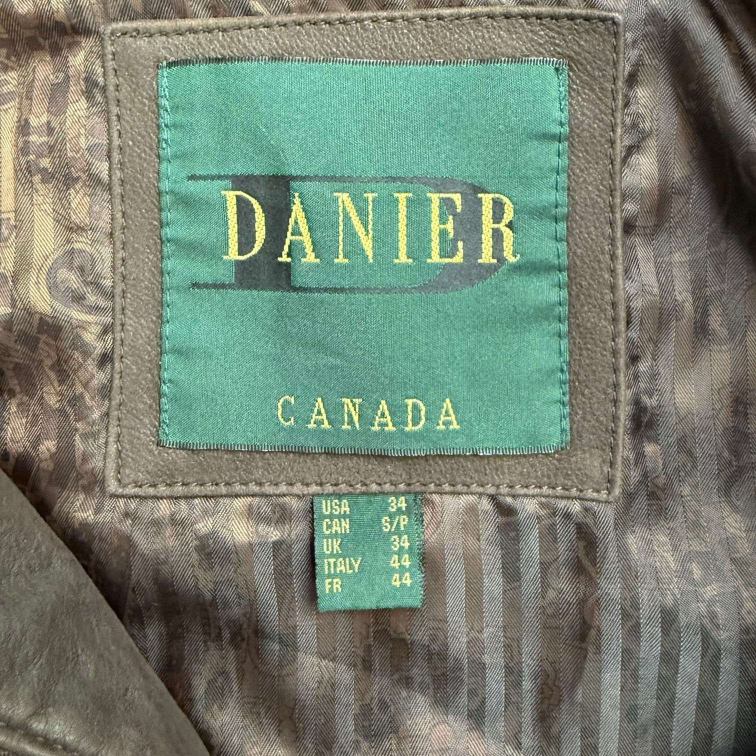 Vintage Danier Leather Jacket Brown