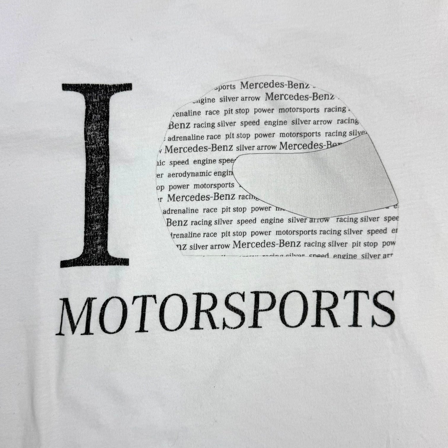 Vintage Mercedes Benz ‘I Love Motorsports’ Tee White