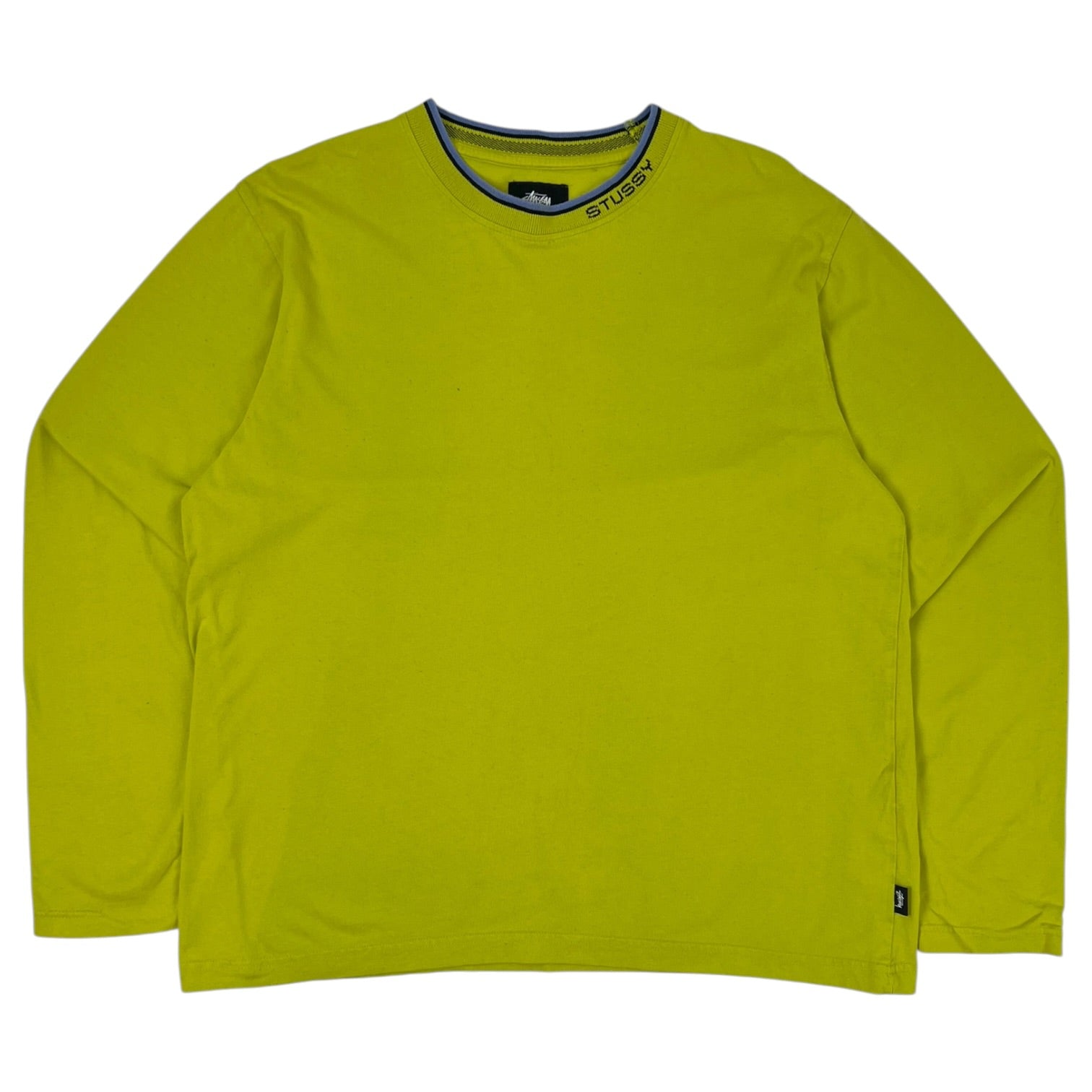 Stussy High Collar Long Sleeve T-Shirt Lime Green