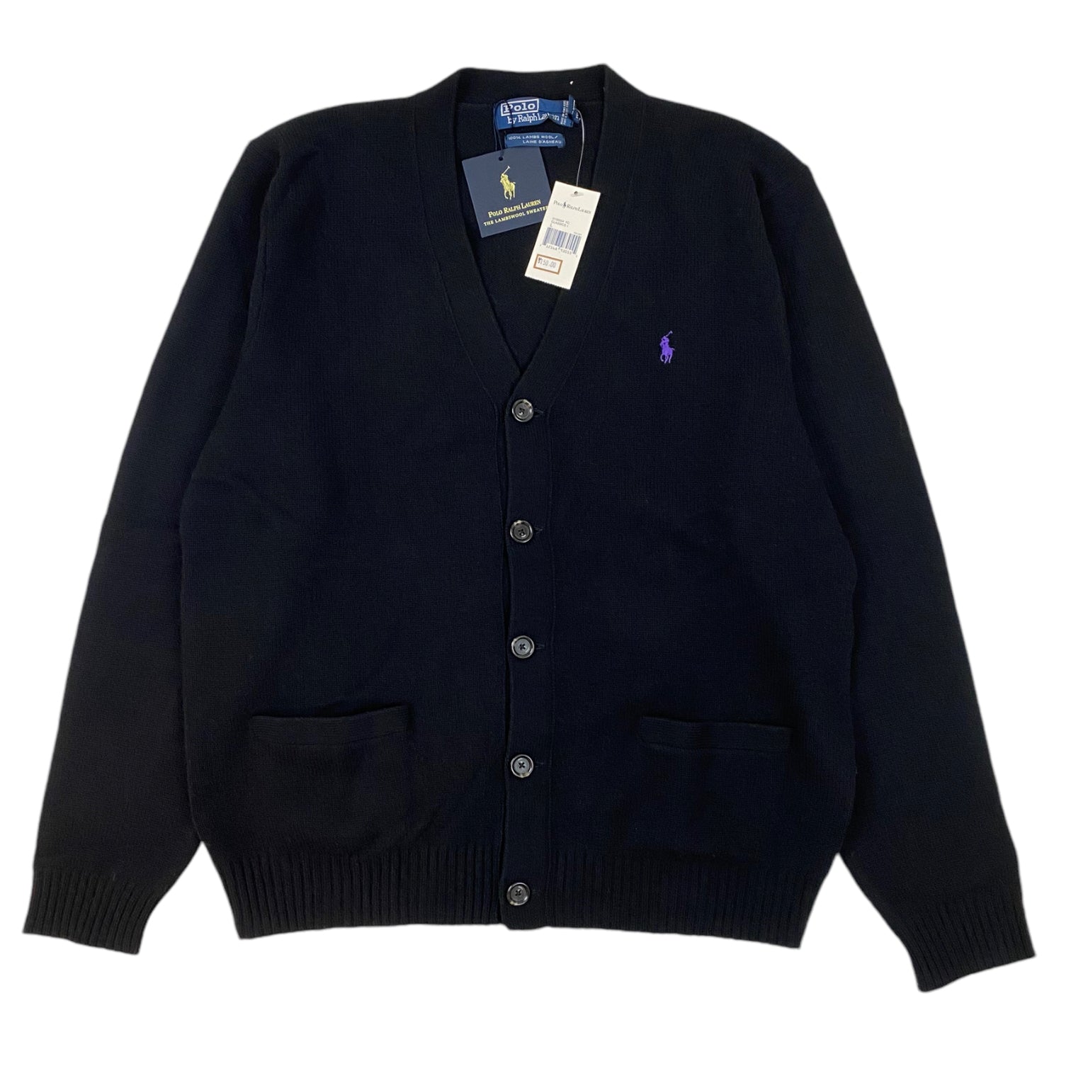 Vintage Polo Ralph Lauren Lambswool Cardigan Black