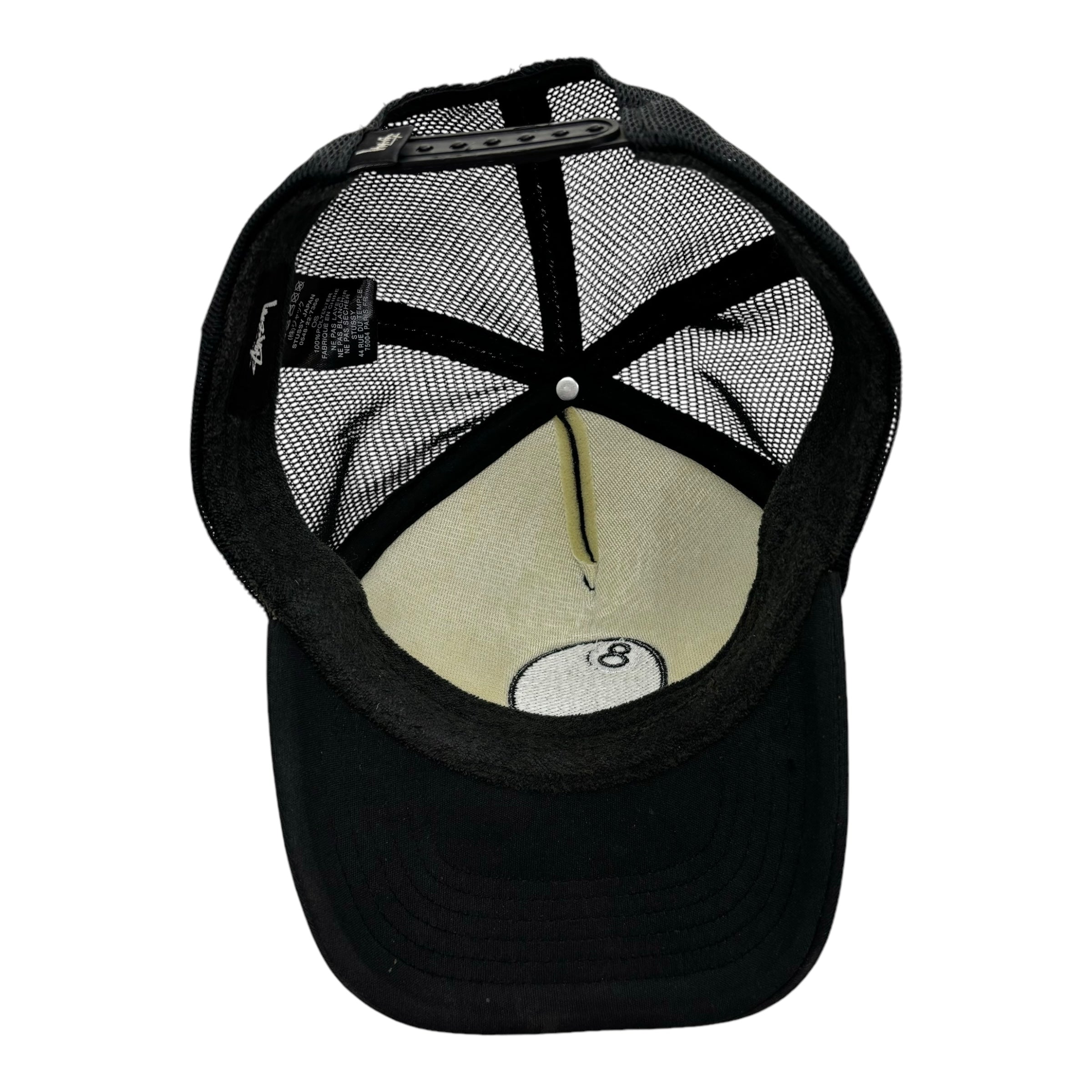 Stüssy 8 Ball Trucker Hat Black