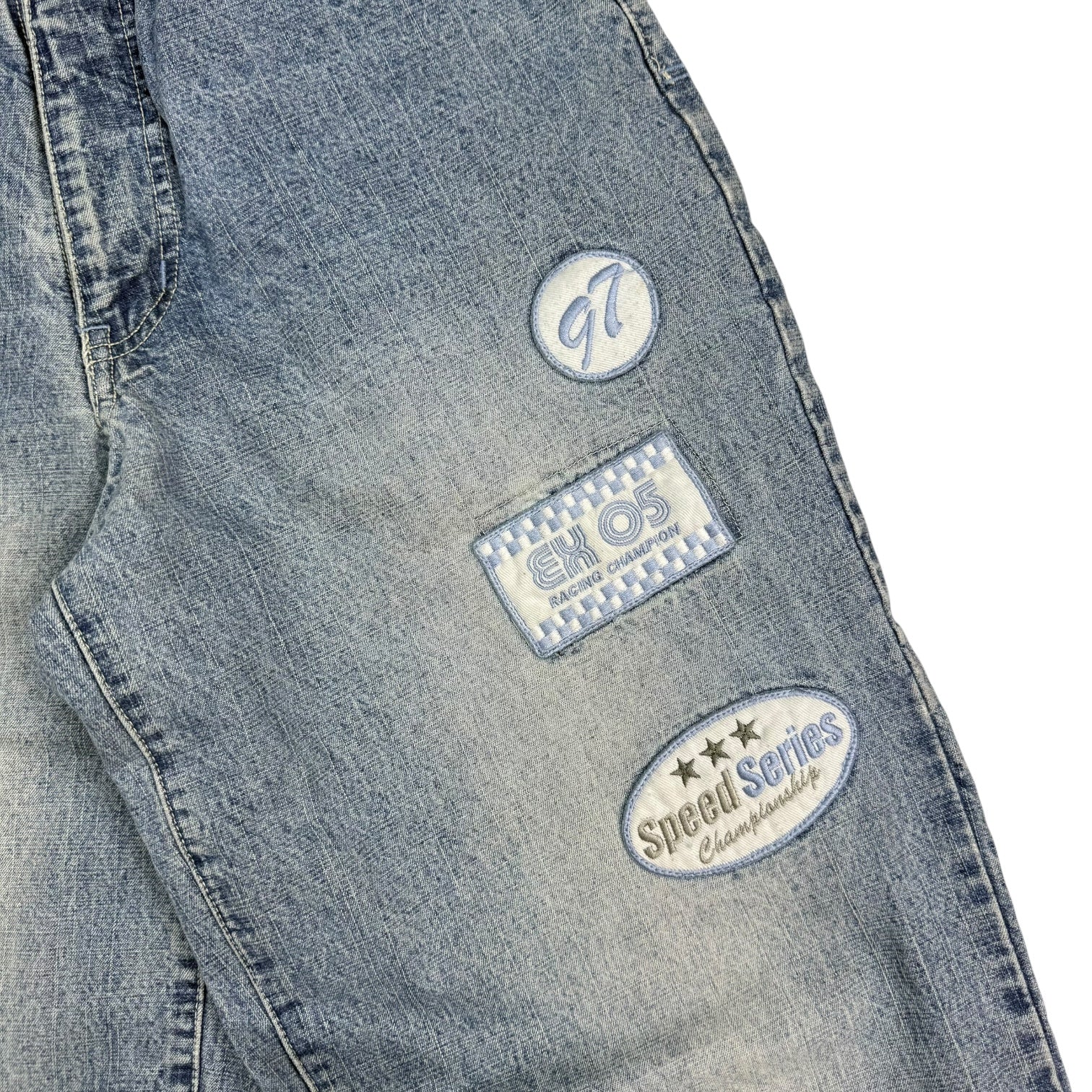 Vintage Exco Patch Denim Pants Light Wash