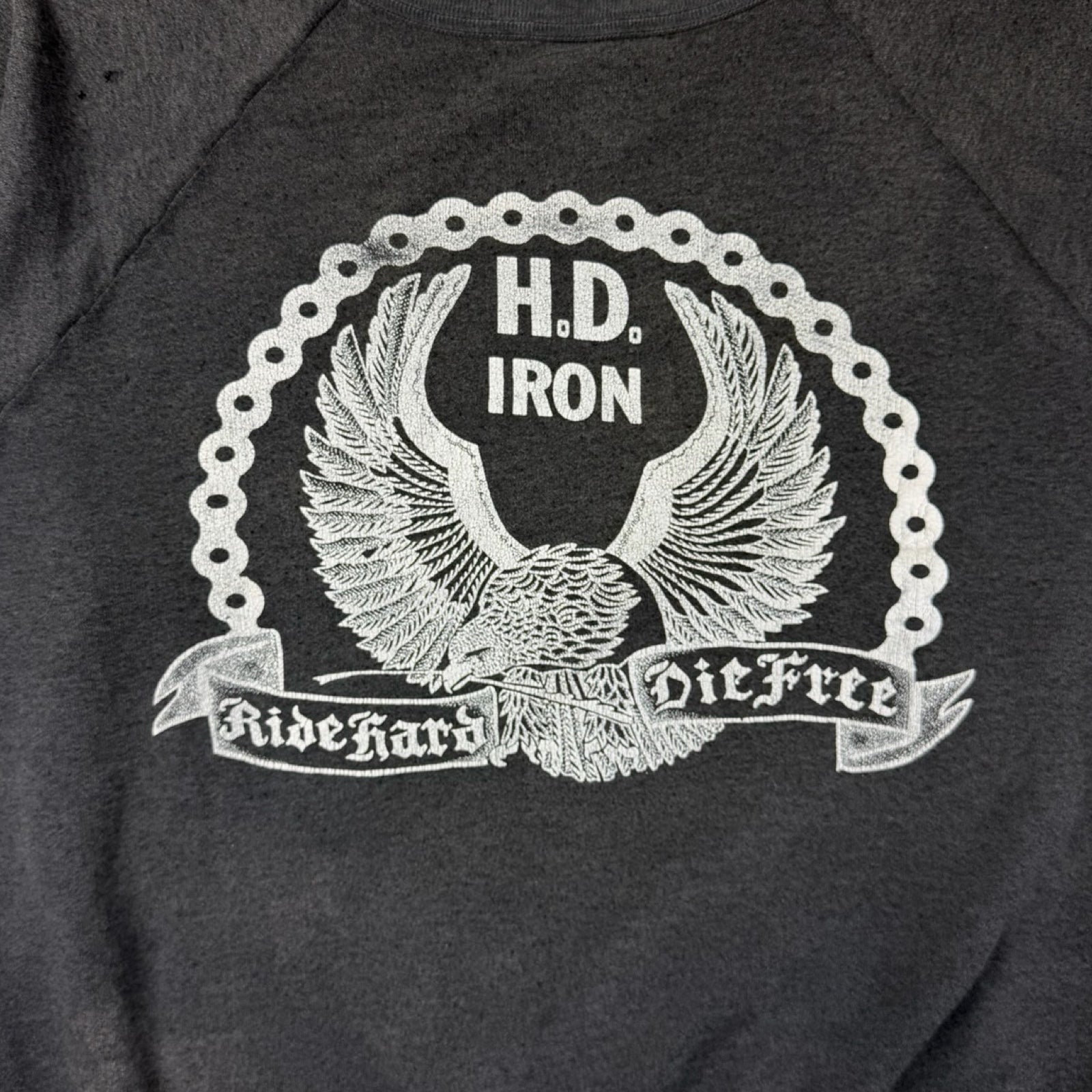 Vintage Old Harleys and Beer Harley Davidson Crewneck Sweatshirt Grey