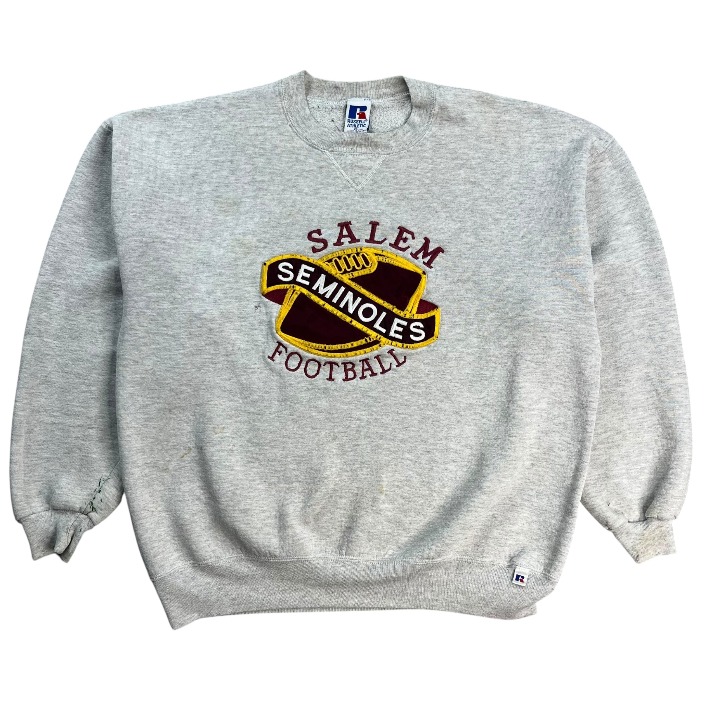 Vintage Salem Seminoles Football Crewneck Light Grey